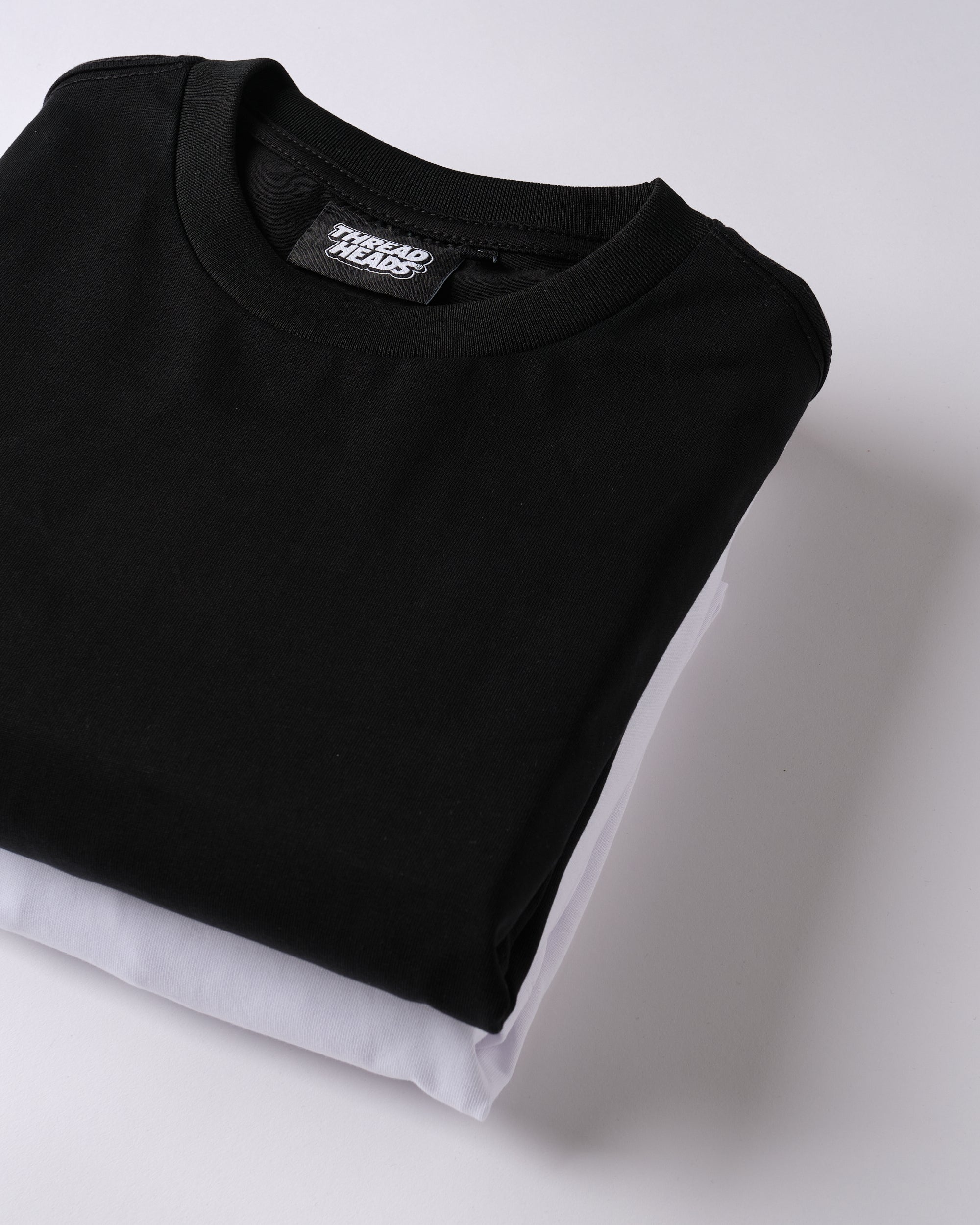 Oversized Tee 2-Pack: Black, White | Threadheads