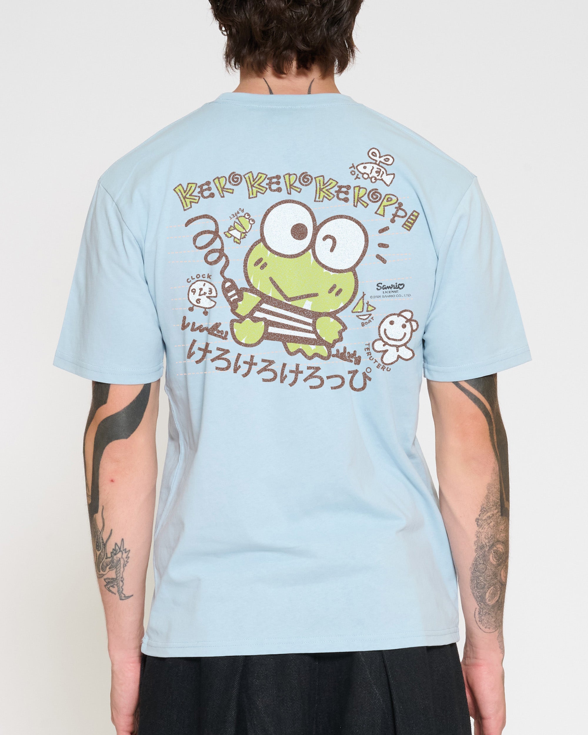 Keroppi Scribble T-Shirt Official Hello Kitty and Friends collab Threadheads