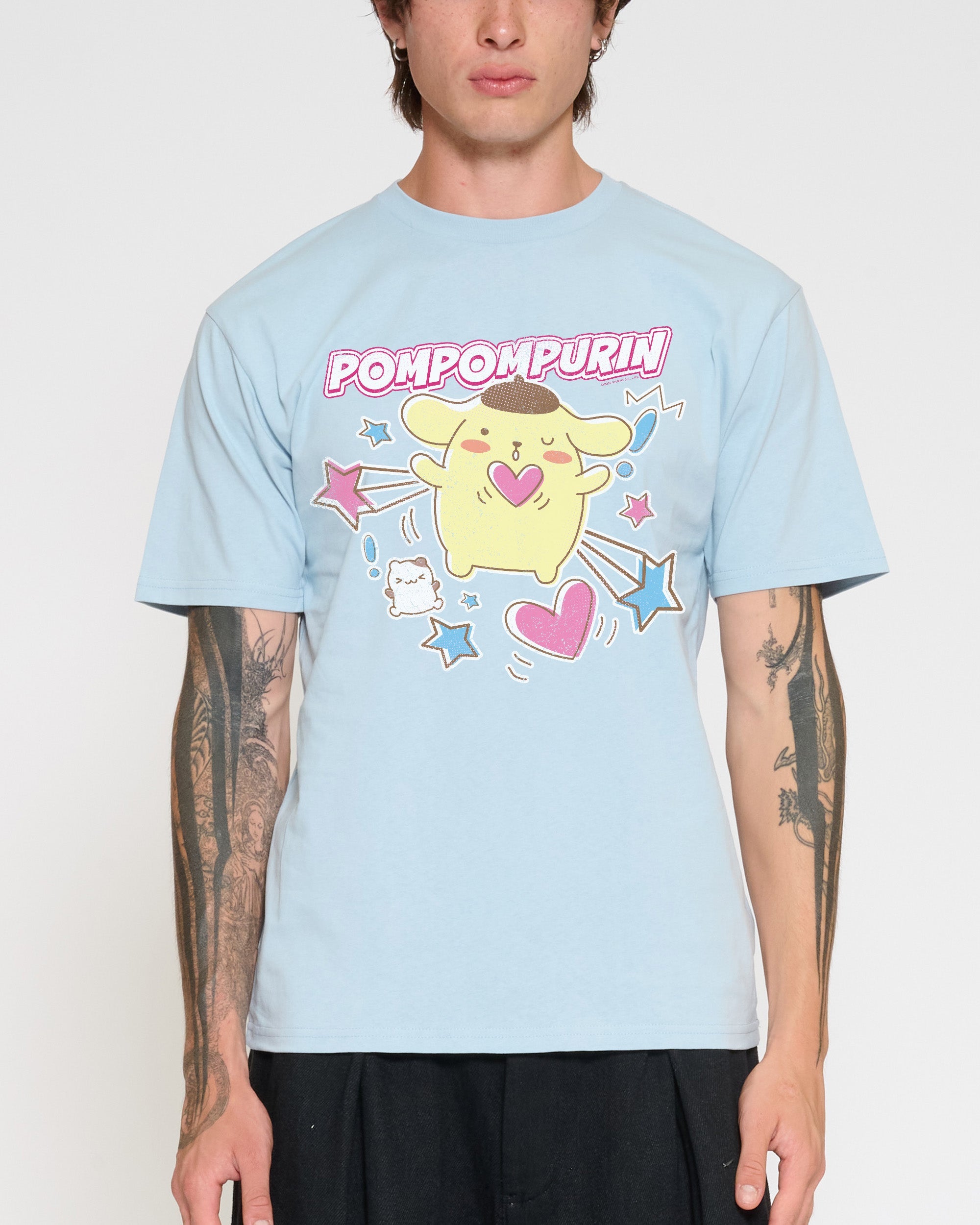 Pompompurin Hearts T-Shirt Official Hello Kitty and Friends collab Threadheads