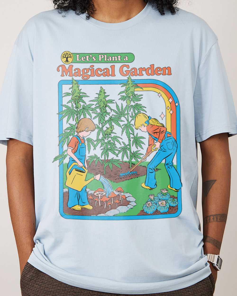 Magical Garden T-Shirt Australia Online #colour_pale blue
