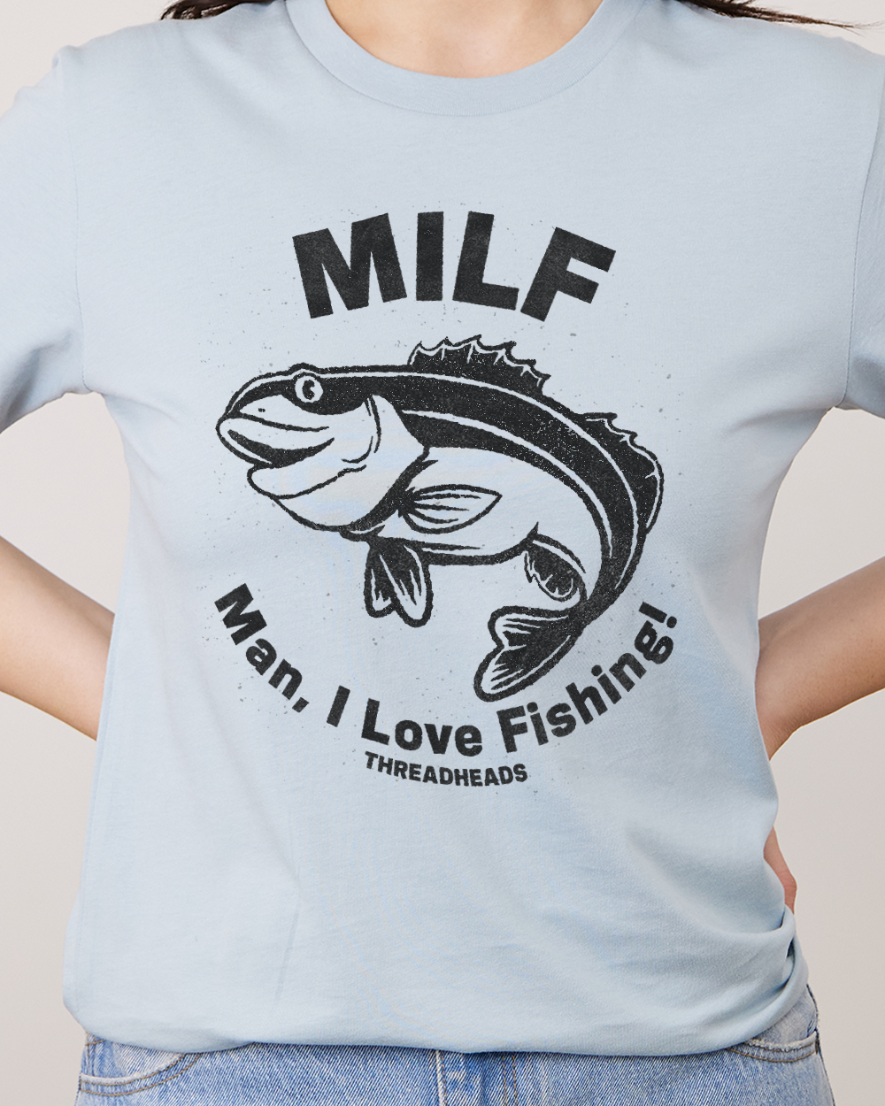 Man I Love Fishing  T-Shirt Australia Online #colour_pale blue 