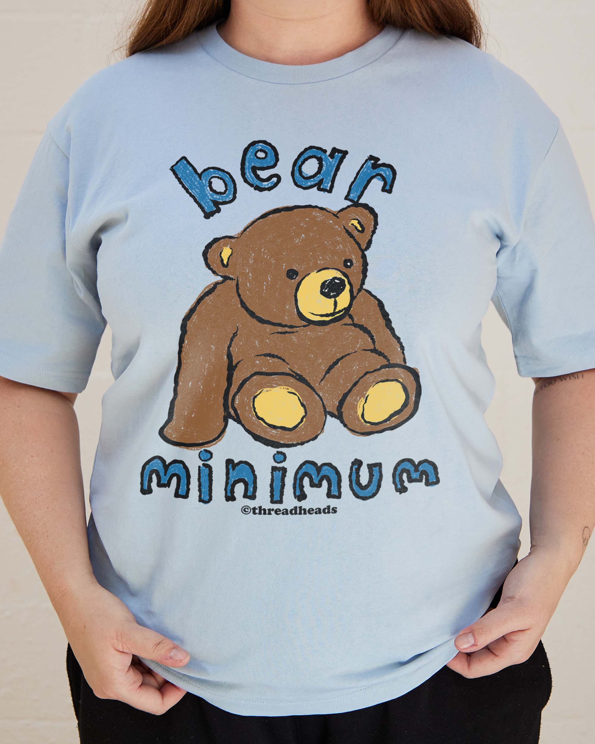 Bear Minimum T-Shirt Australia Online Pale Blue