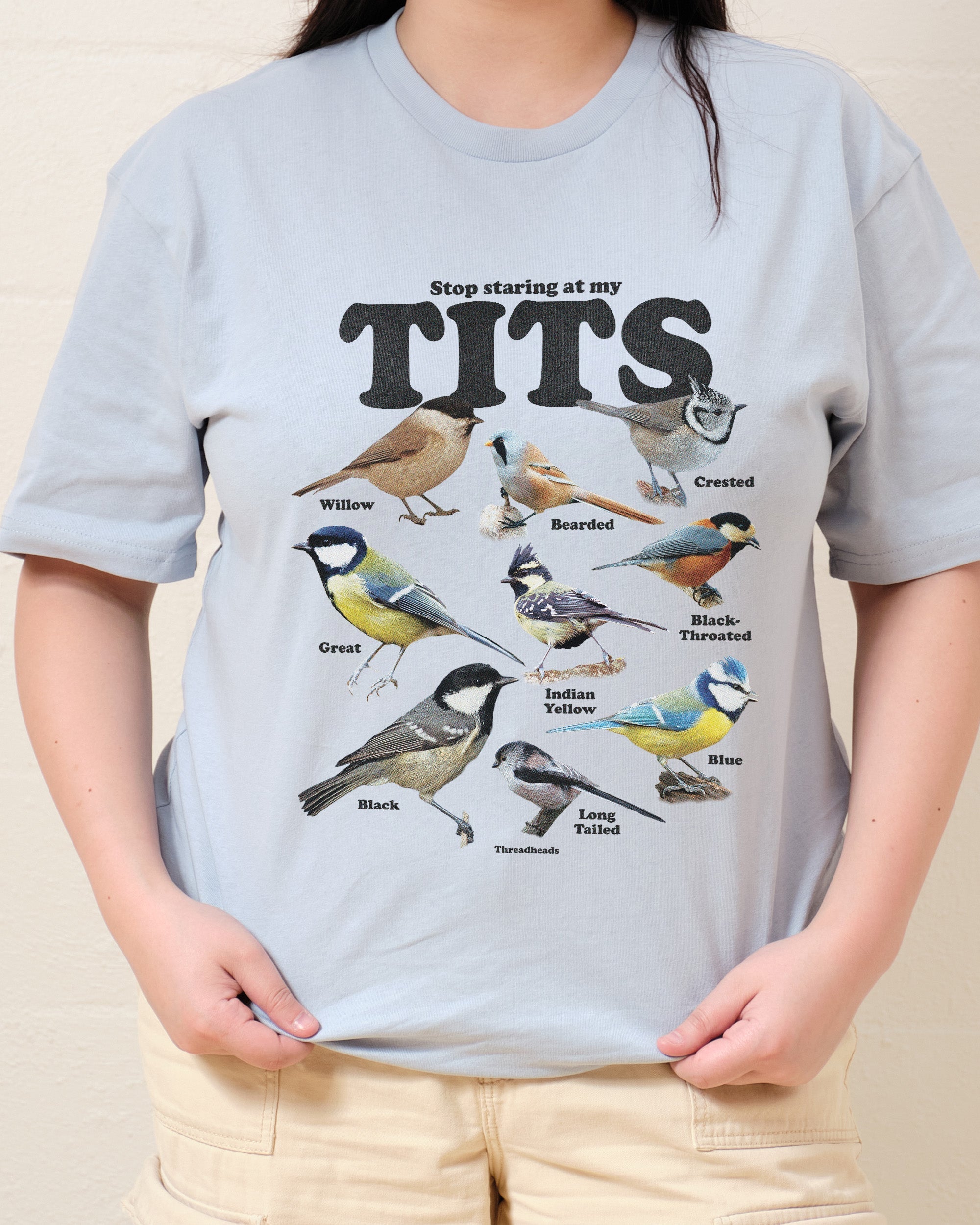 Stop Staring At My Tits T-Shirt Australia Online Pale Blue