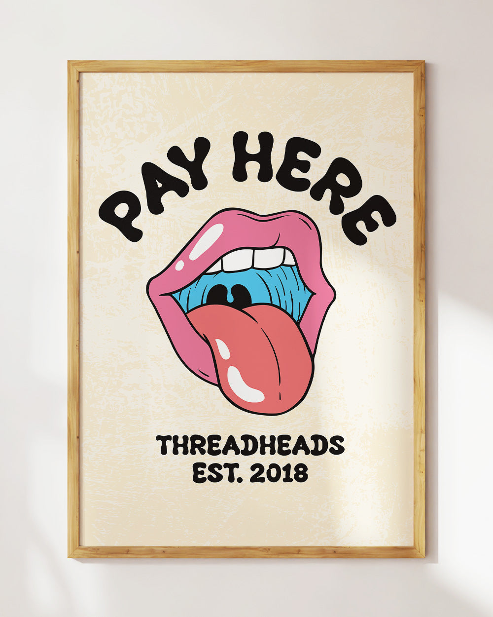 Pay Here Art Print #colour_Natural