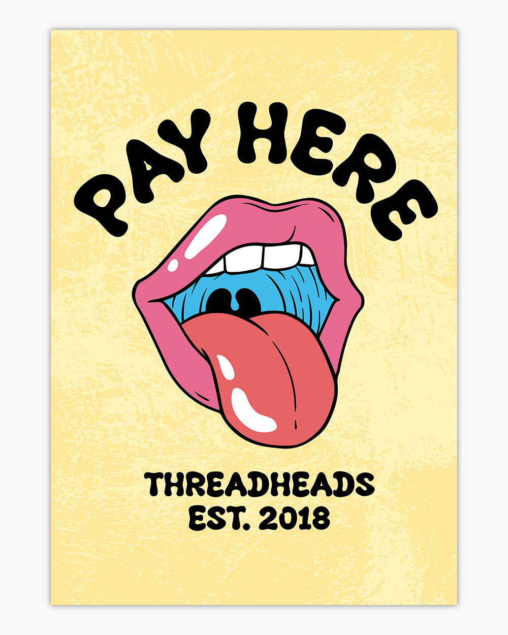 Pay Here Art Print #colour_Yellow