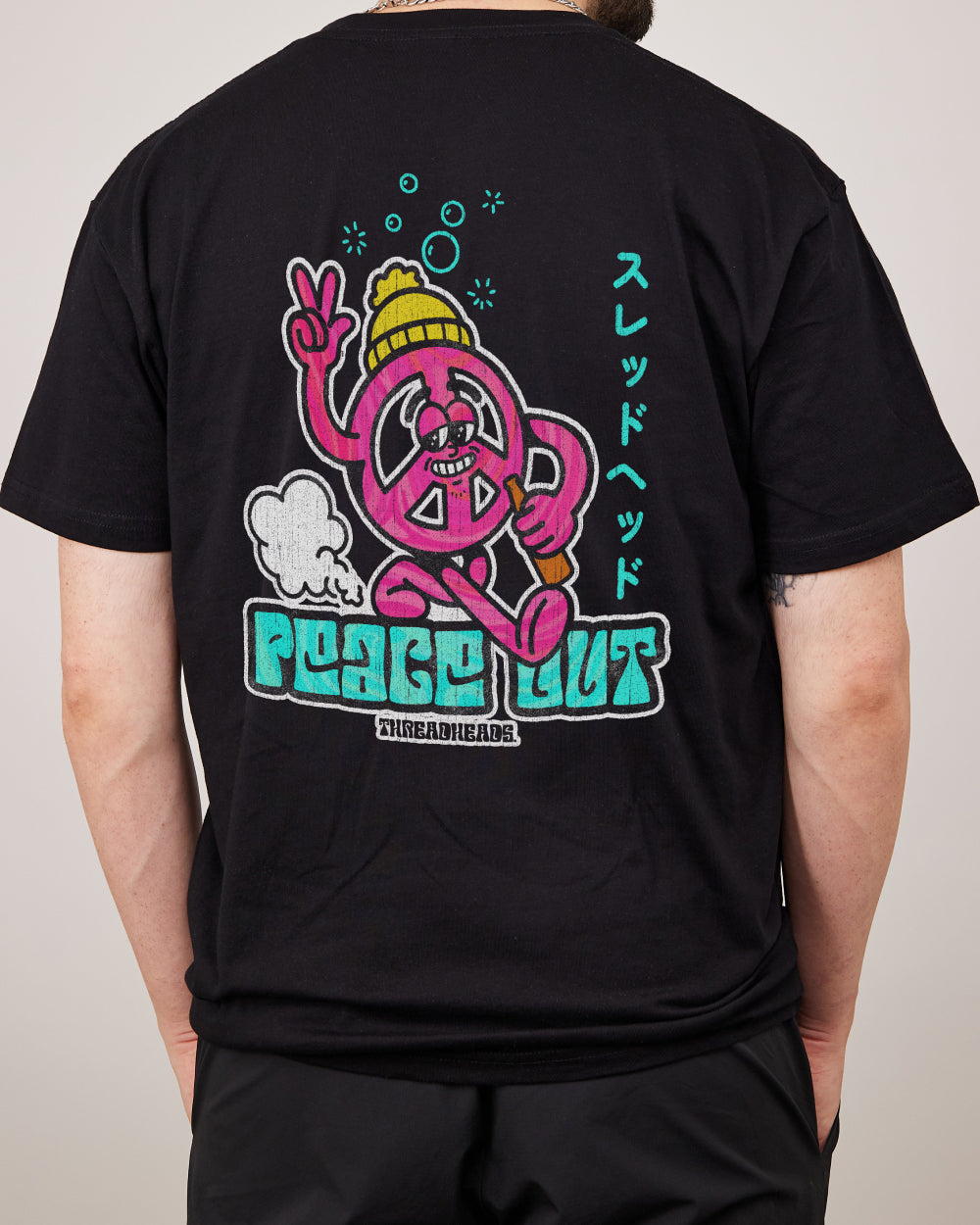 Peace Out T-Shirt Australia Online #colour_black