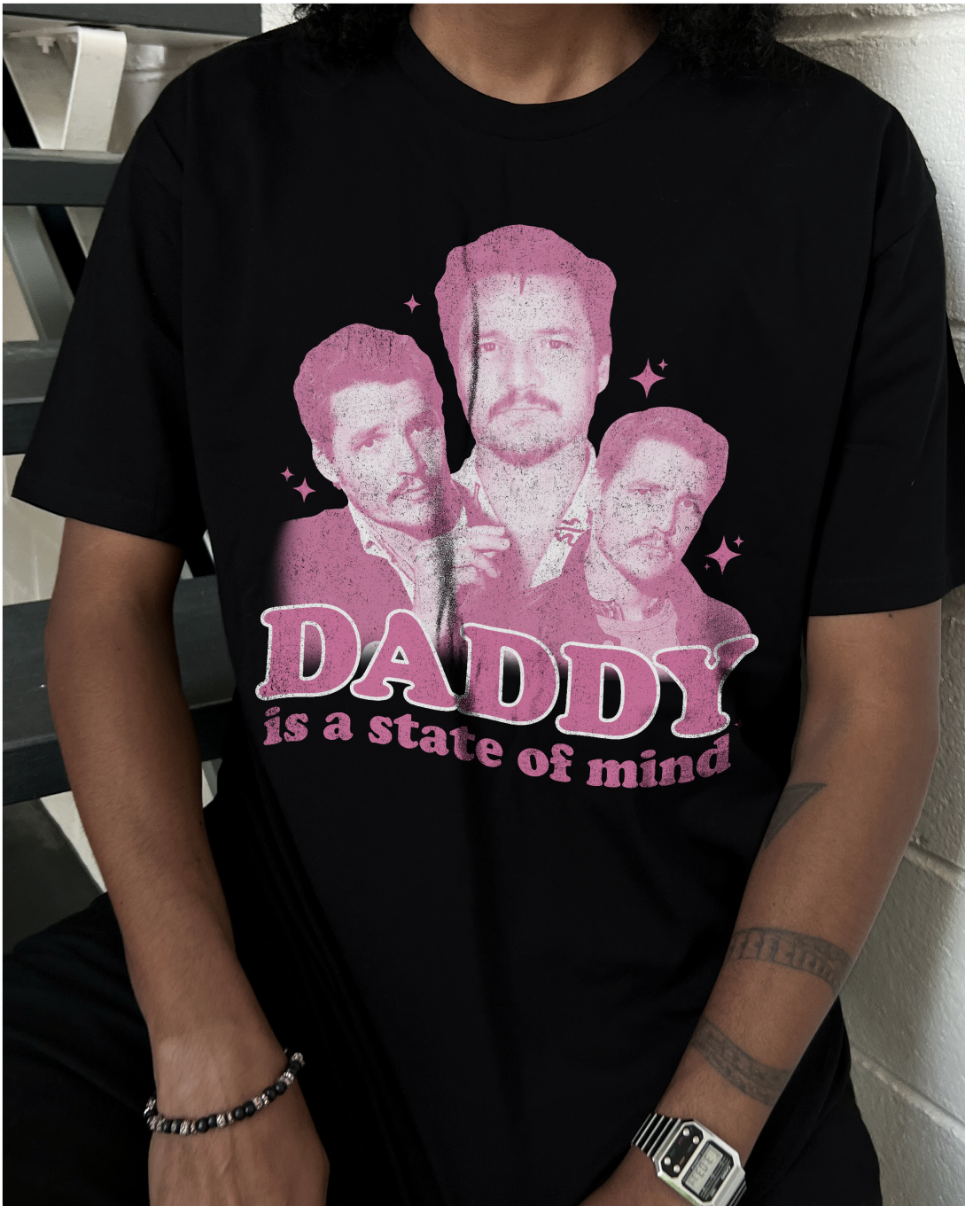 Daddy Is a State of Mind T-Shirt Australia Online #colour_black