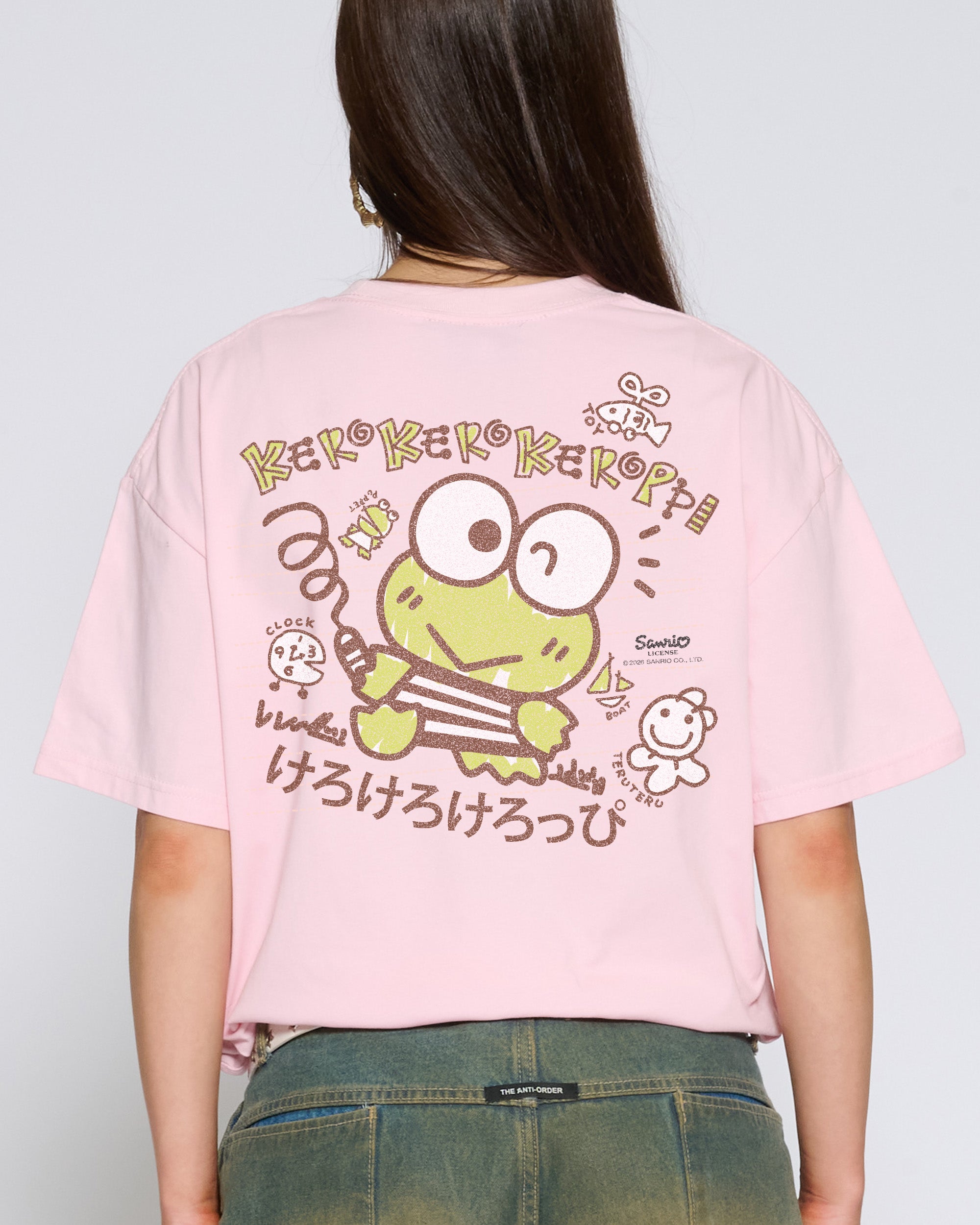 Keroppi Scribble T-Shirt Official Hello Kitty and Friends collab Threadheads
