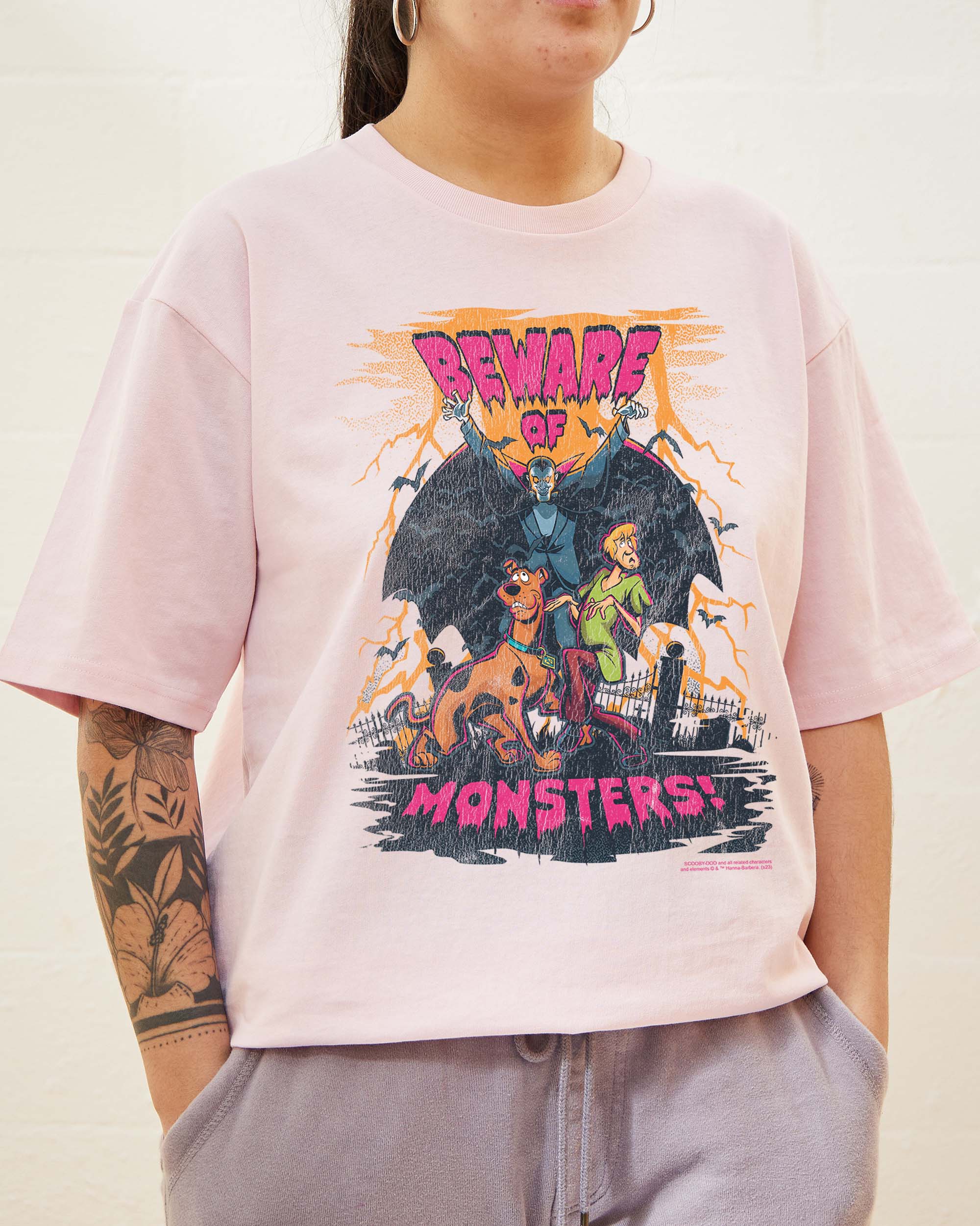 Beware of Monsters T-Shirt Australia Online Pink