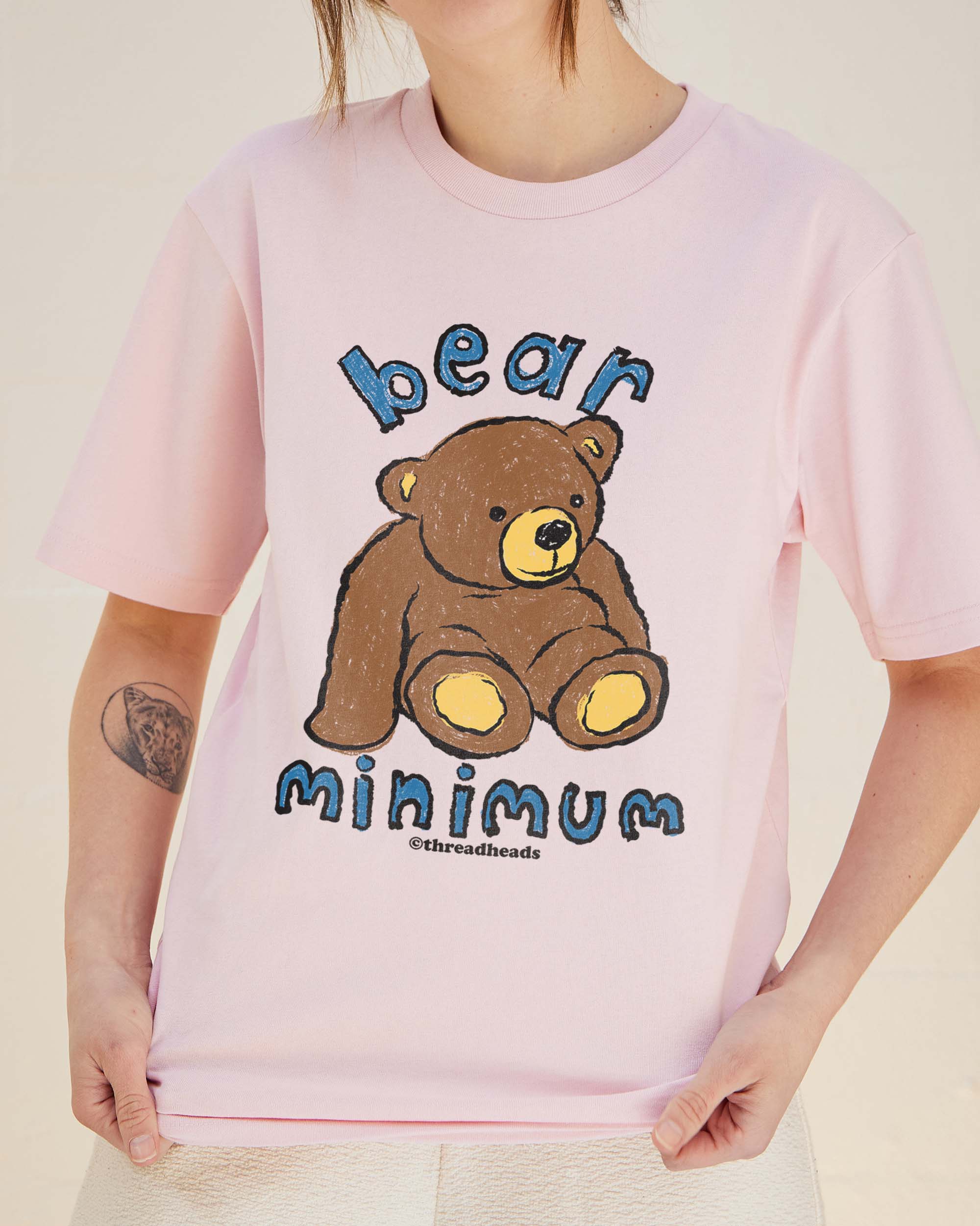 Bear Minimum T-Shirt Australia Online Pink