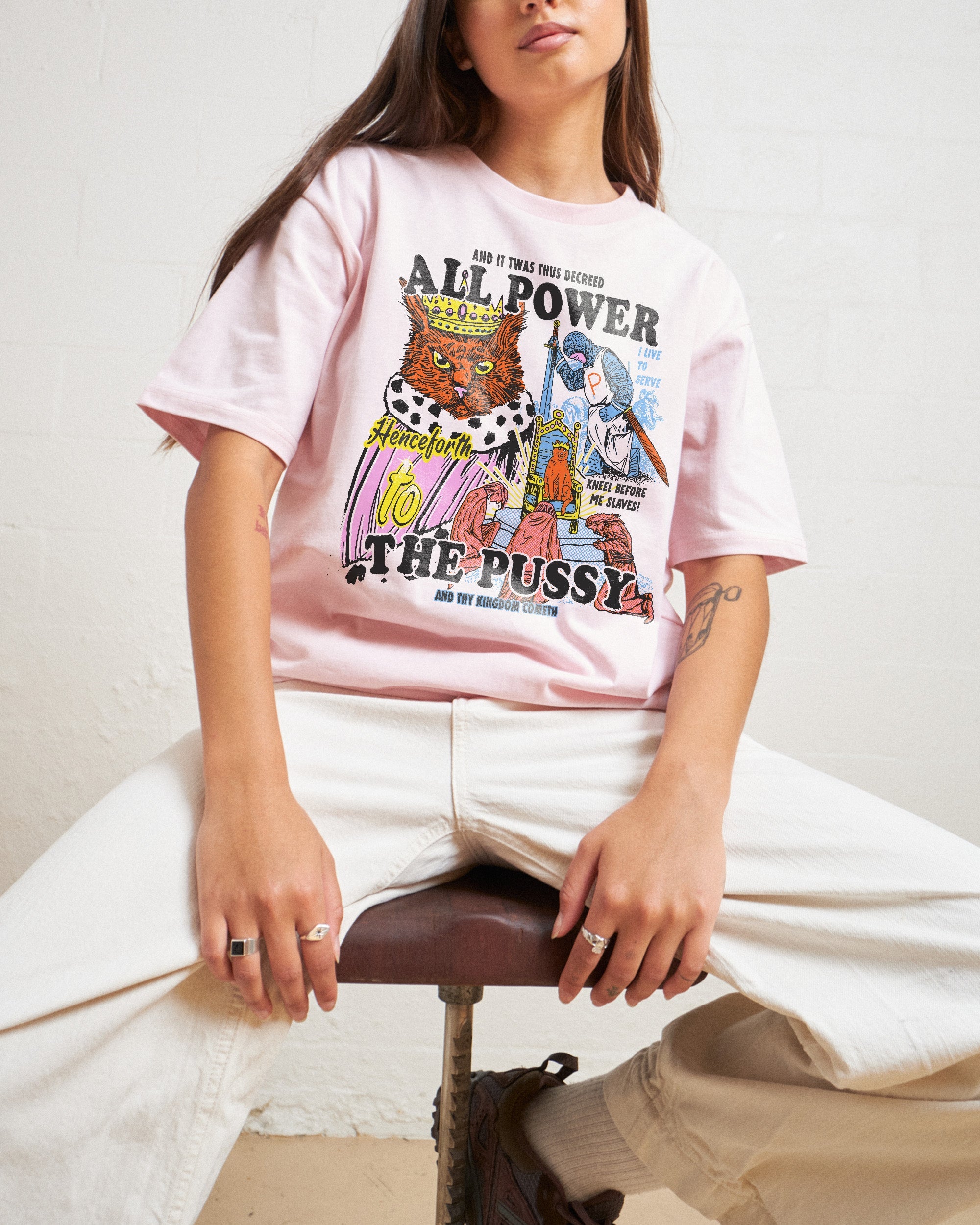 All Power To The Pussy T-Shirt Australia Online Pink