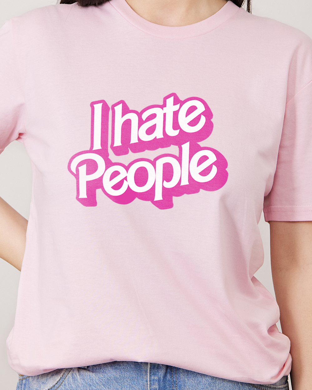 I Hate People T-Shirt Pink