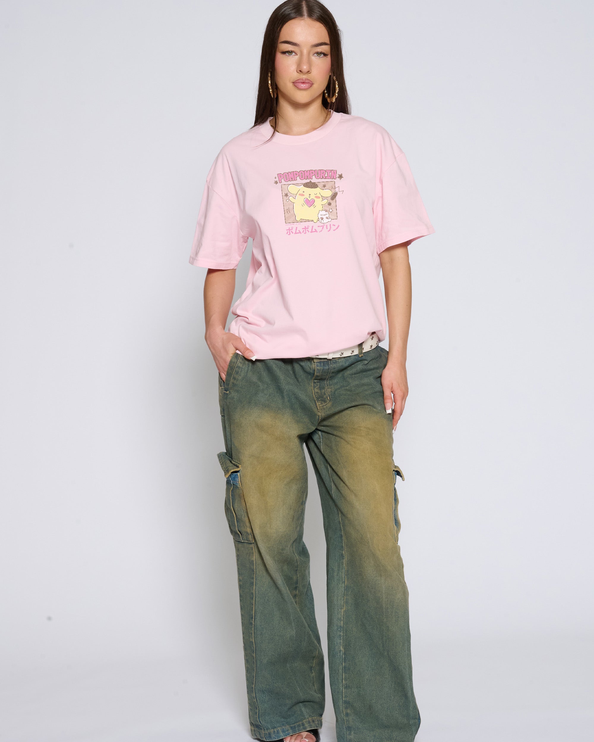 Pompompurin Kawaii T-Shirt Official Hello Kitty and Friends collab Threadheads