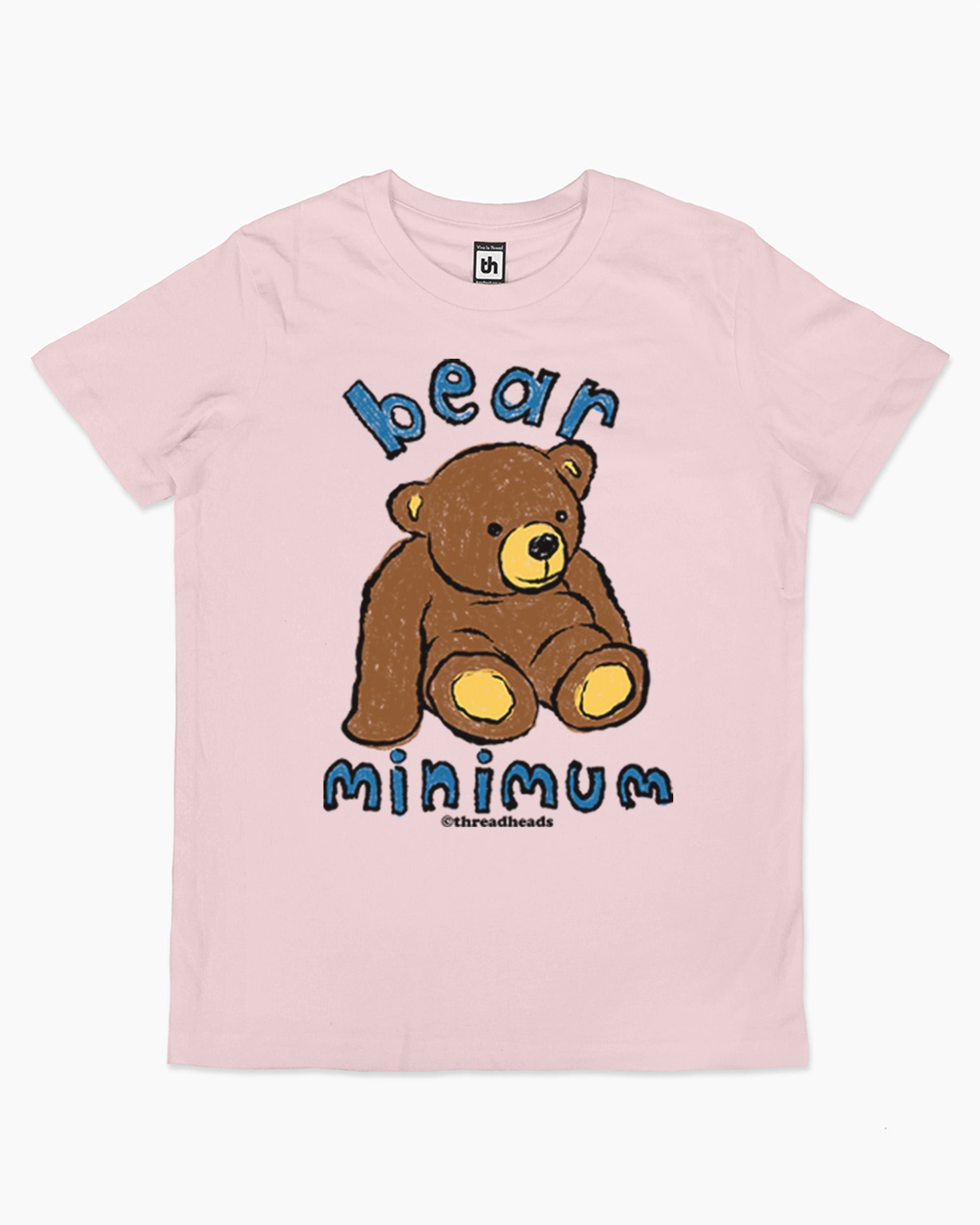 Bear Minimum Kids T-Shirt Australia Online Pink