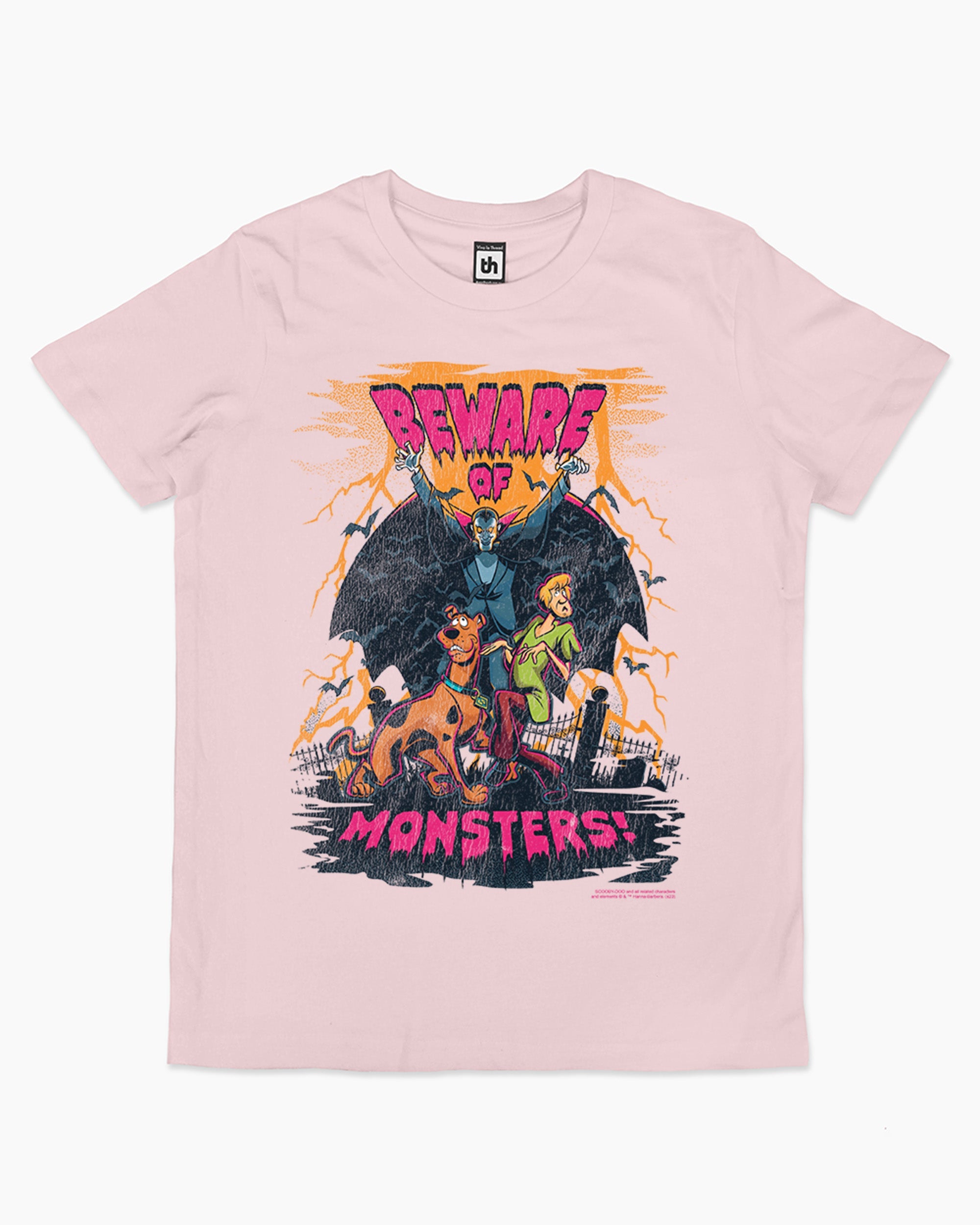 Beware of Monsters Kids T-Shirt Australia Online Pink