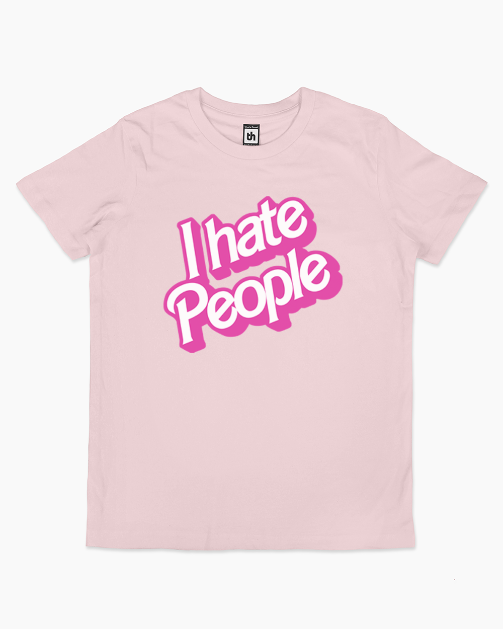 I Hate People Kids T-Shirt Pink
