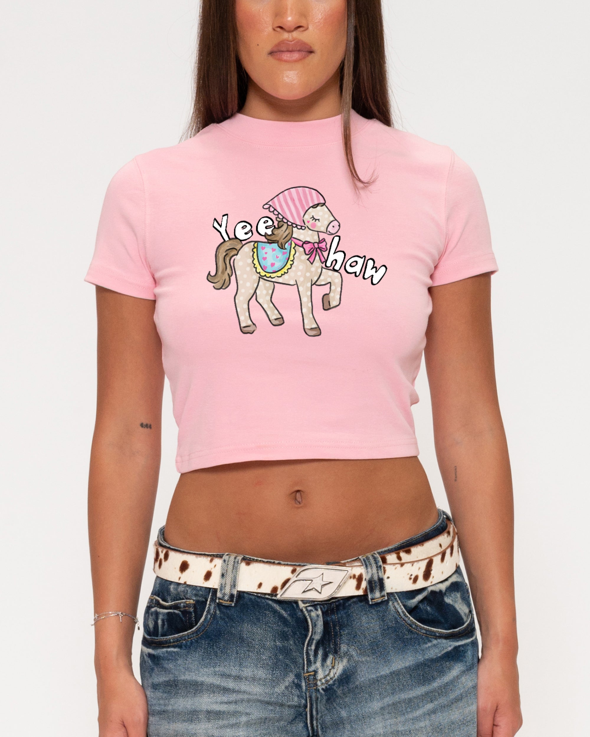 Yeehaw Pink Baby Tee