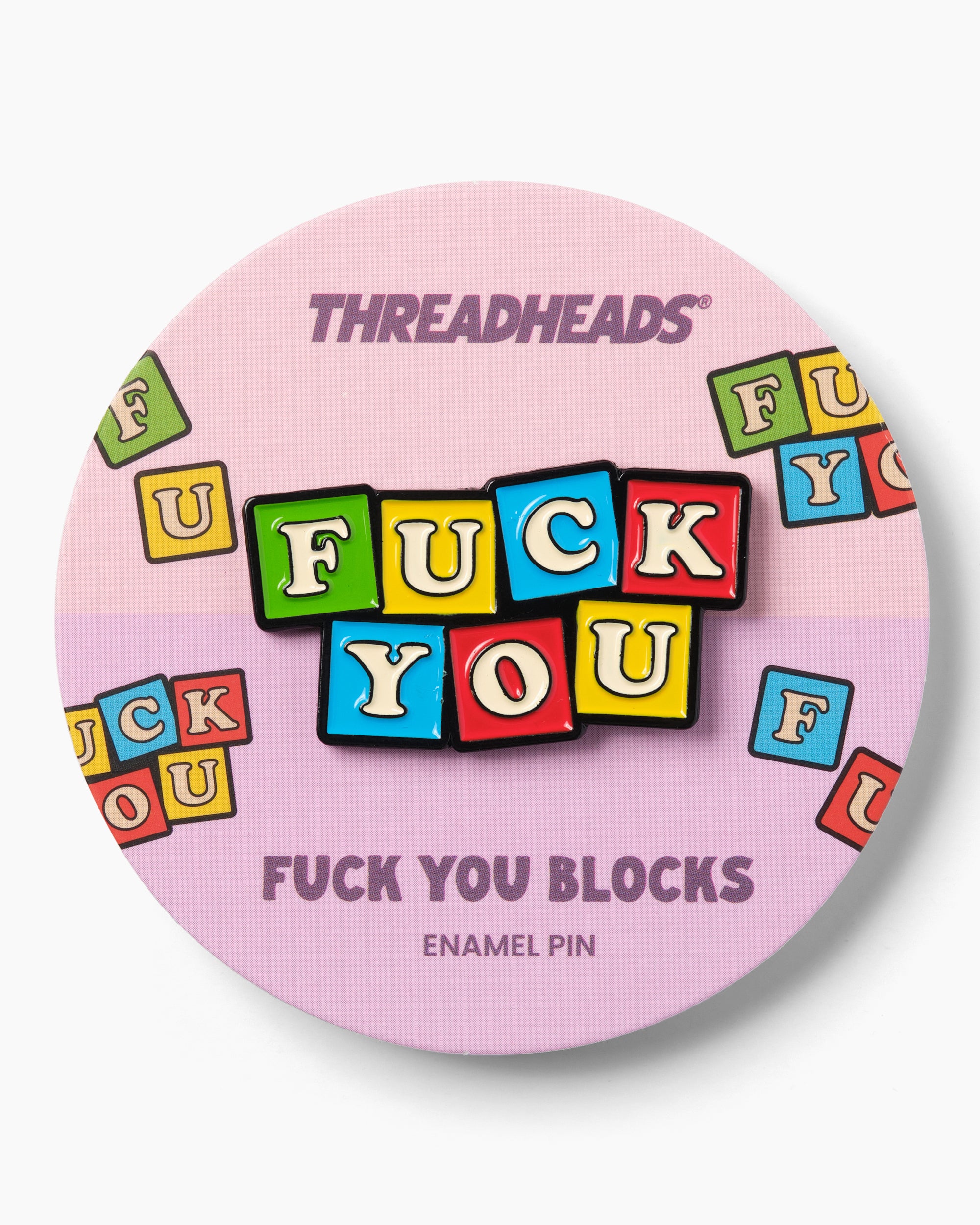 Fuck You Blocks Enamel Pin