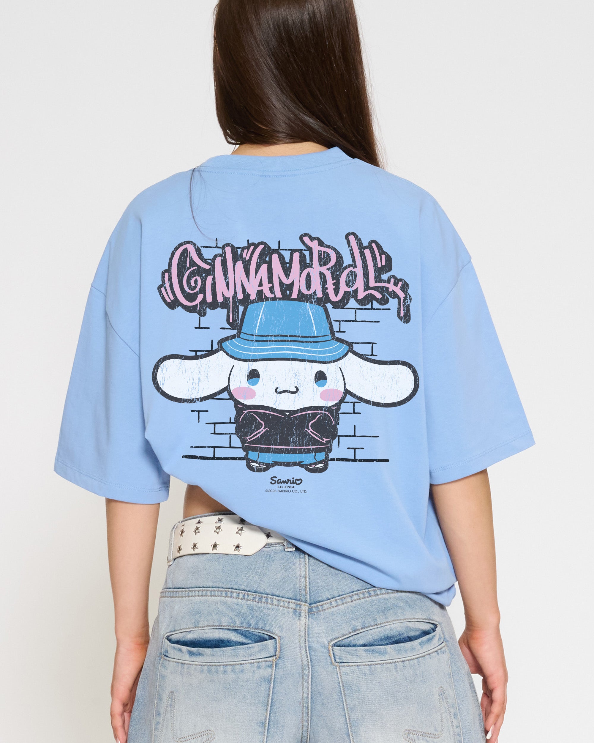 Cinnamoroll Street Oversized Tee Official Hello Kitty and Friends collab Threadheads