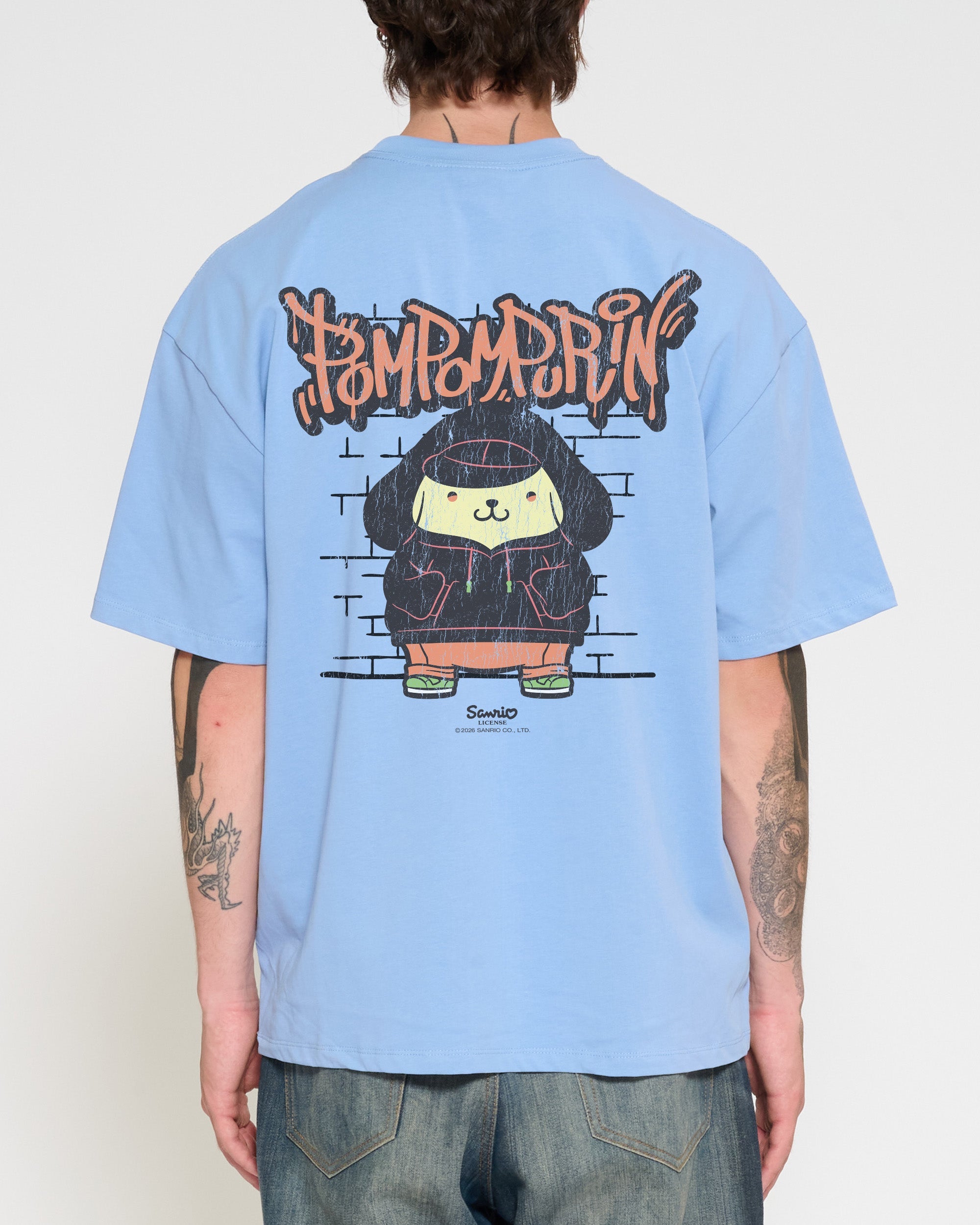Pompompurin Street Oversized Tee Official Hello Kitty and Friends collab Threadheads