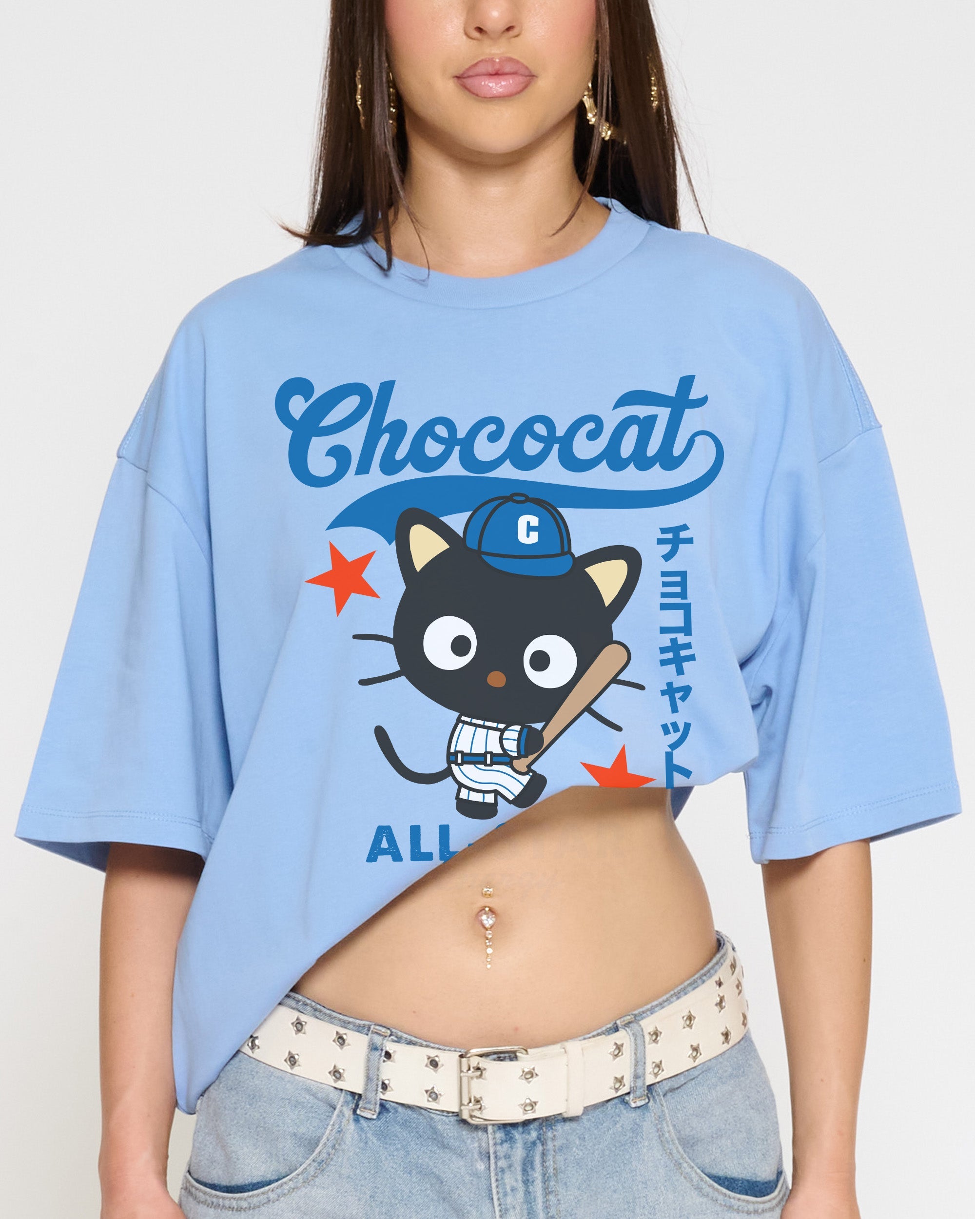 Chococat Baseball Oversized Tee Official Hello Kitty and Friends collab Threadheads
