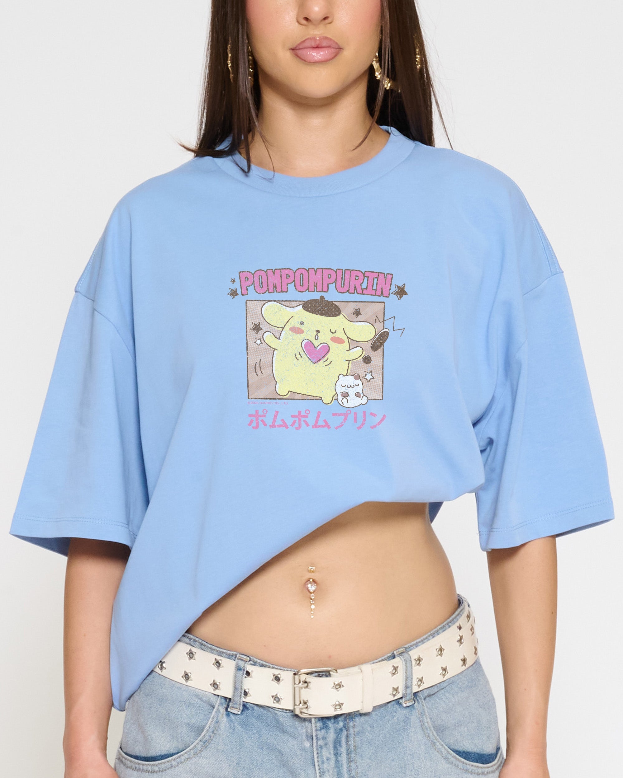 Pompompurin Kawaii Oversized Tee Official Hello Kitty and Friends collab Threadheads