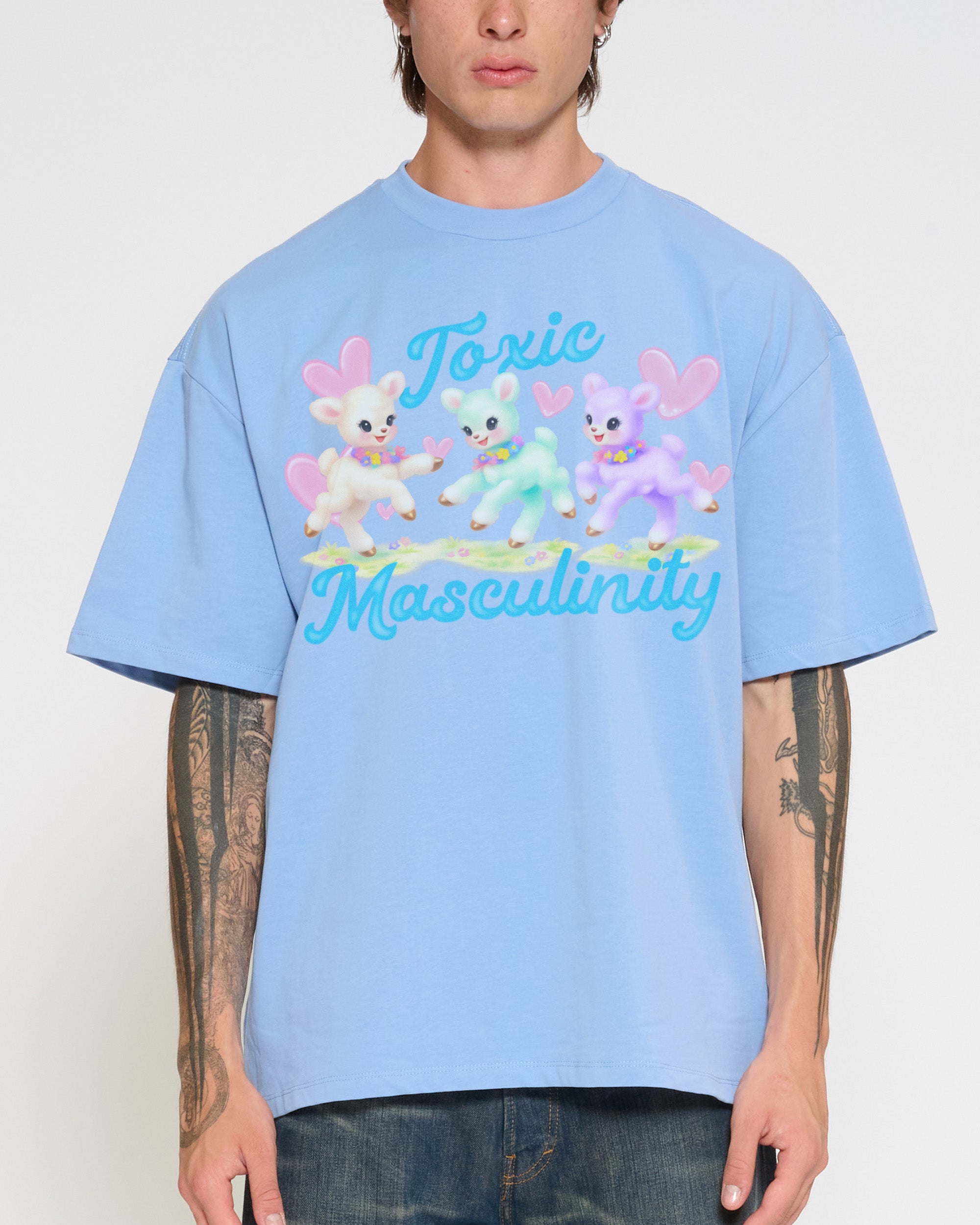 Toxic Masculinity Powder Blue Oversized Tee