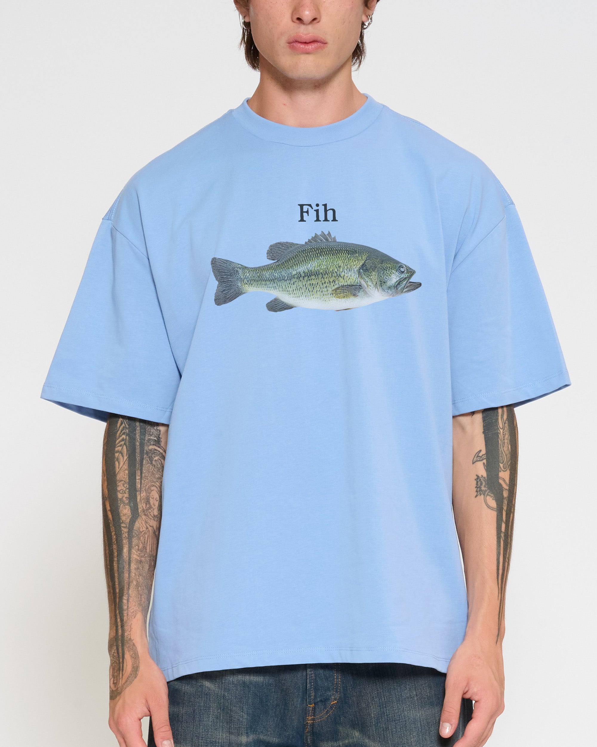 Fih Powder Blue Oversized Tee