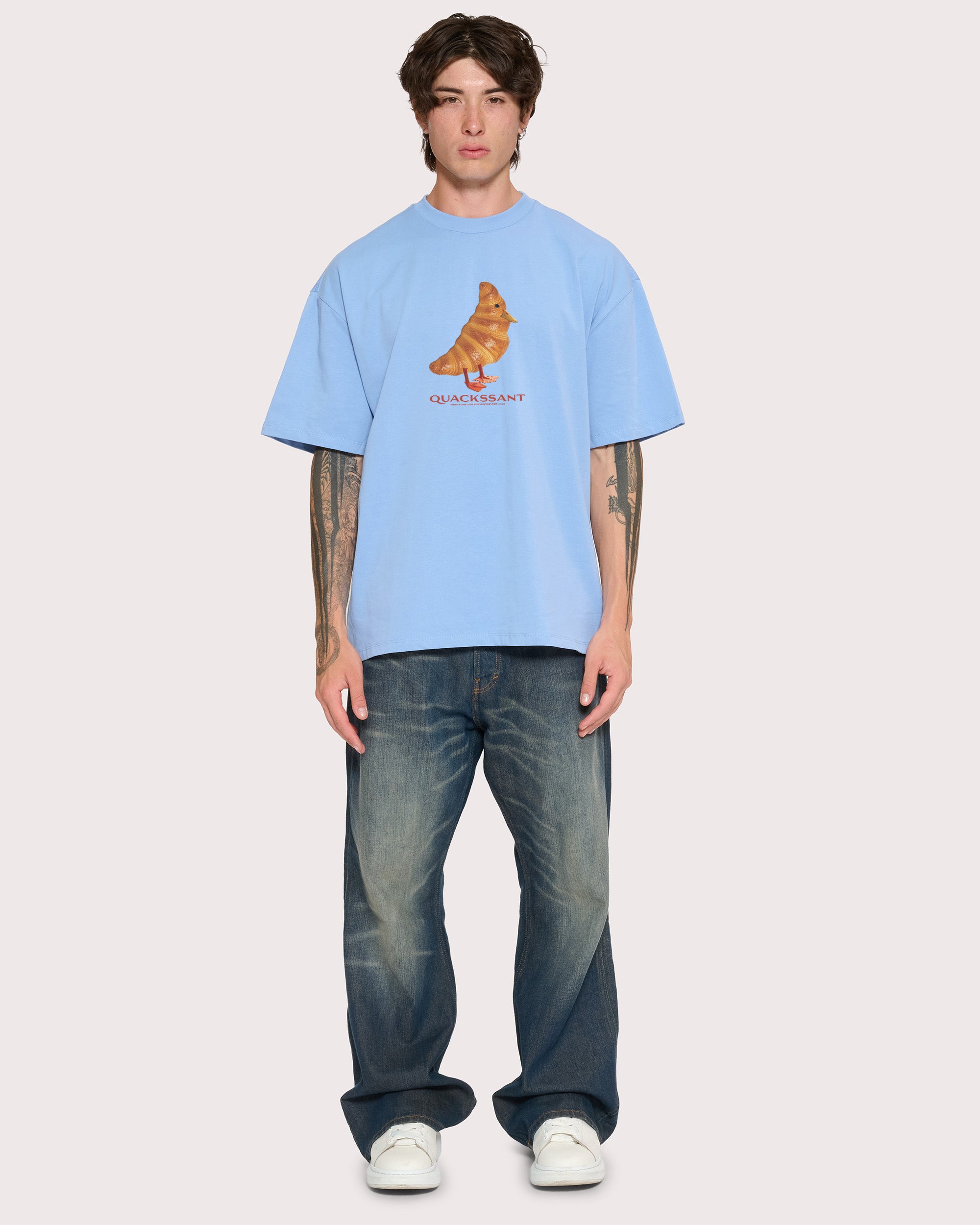 Quackssant Powder Blue Oversized Tee