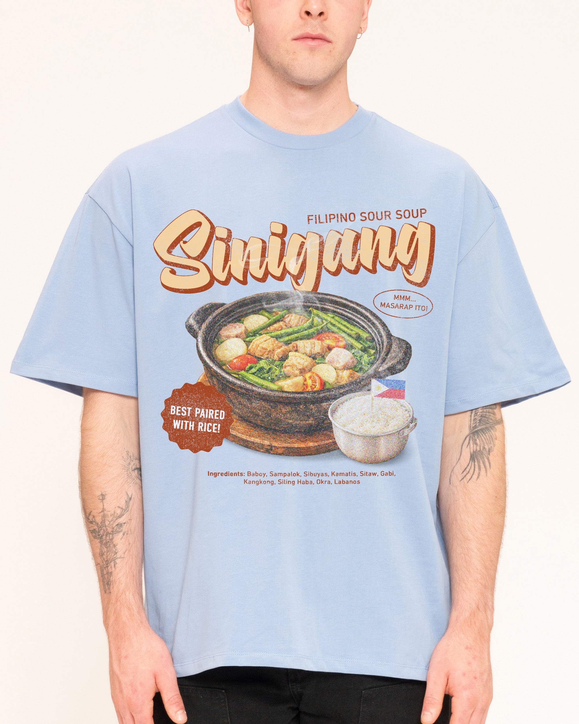 Sinigang Powder Blue Oversized Tee