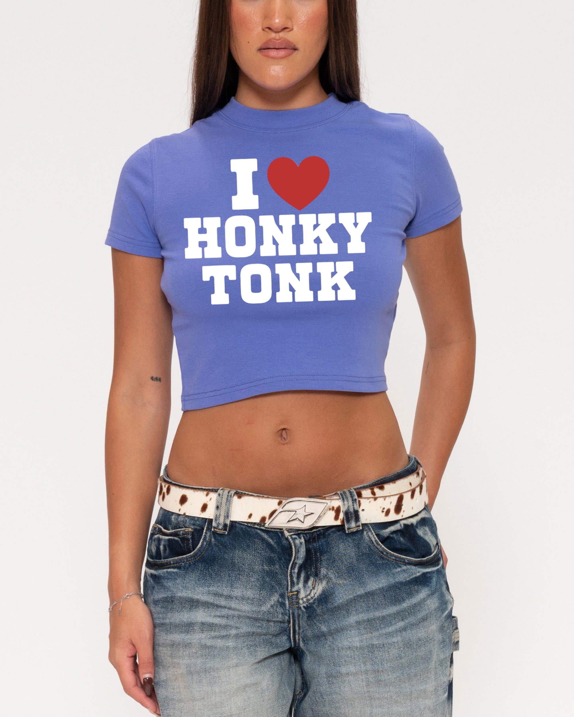 I Love Honky Tonk Purple Baby Tee