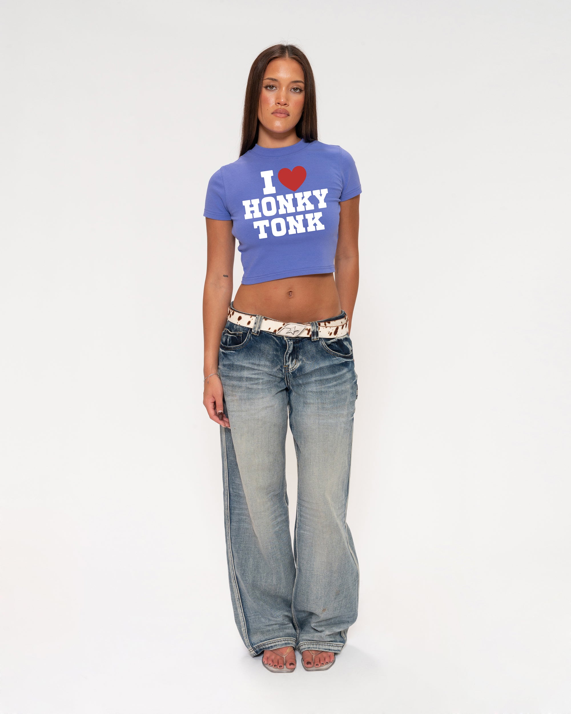 I Love Honky Tonk Purple Baby Tee