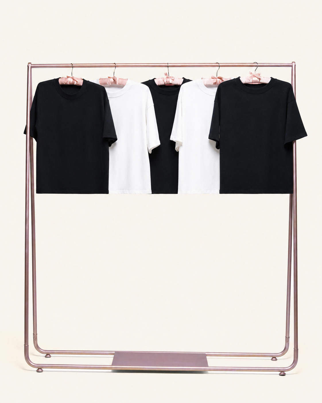 Boxy Crop Tee 5-Pack: Black, White