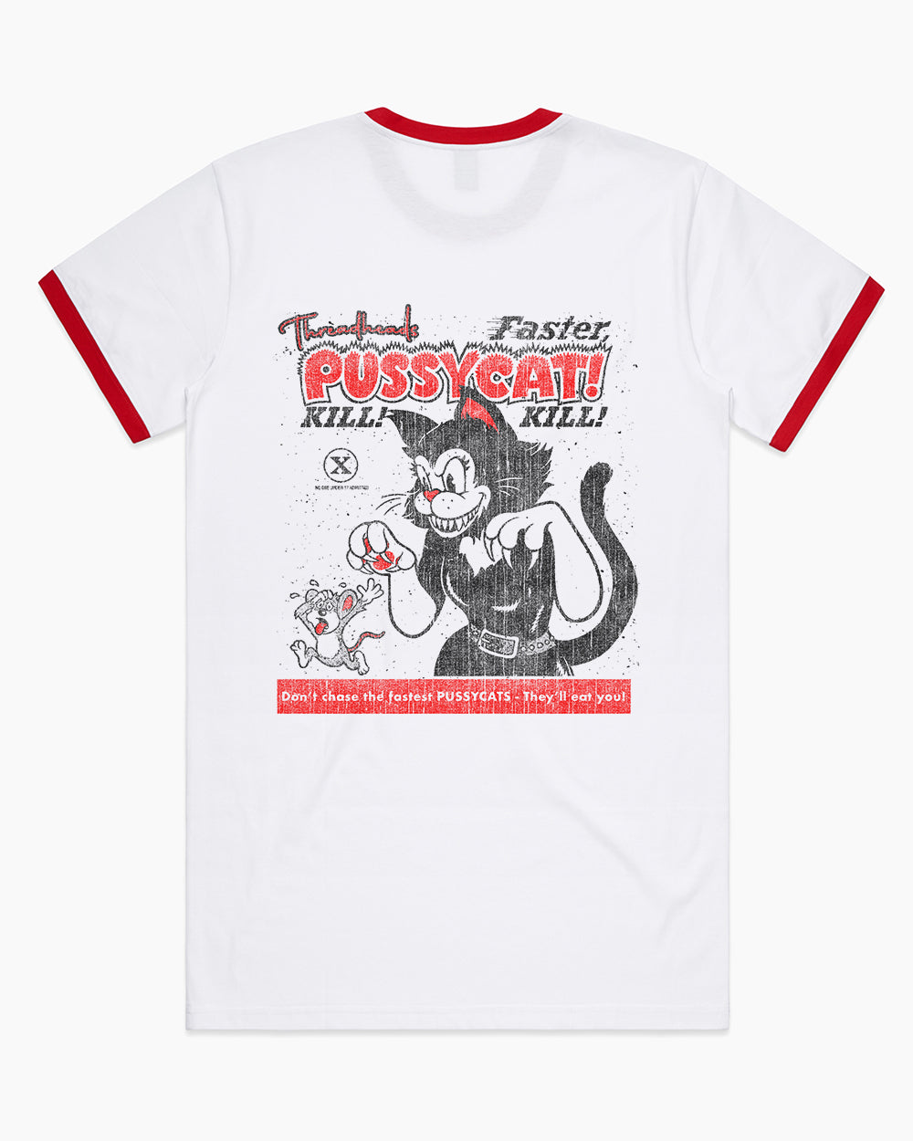 Faster Pussycat Kill Kill T-Shirt Australia Online #colour_red ringer