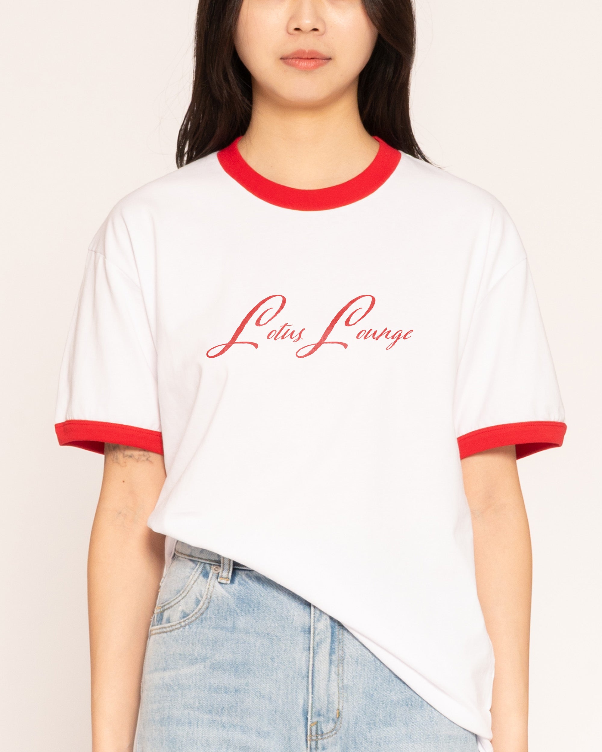 Lotus Lounge Red Ringer T-Shirt