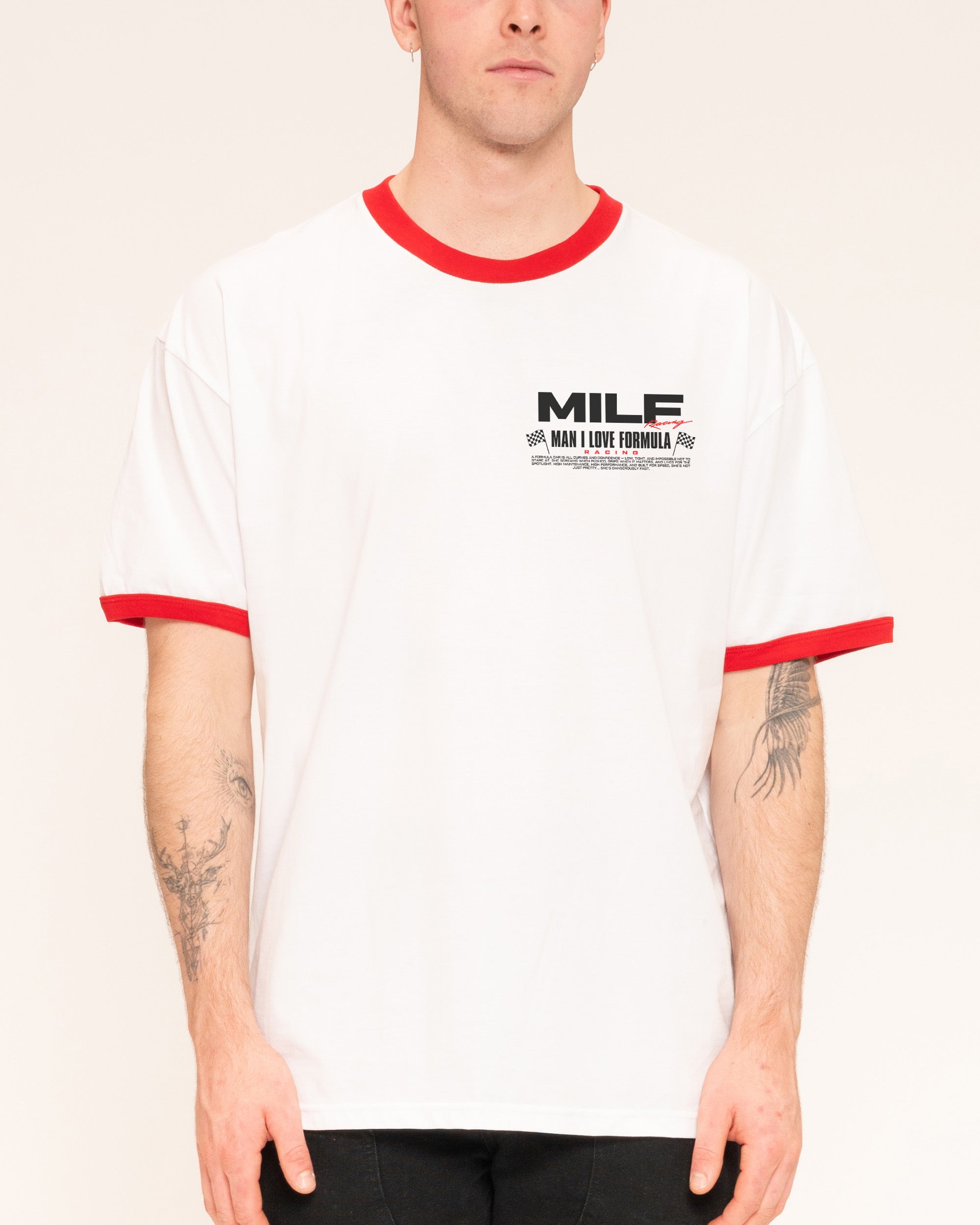 MILF Racing Red Ringer T-Shirt
