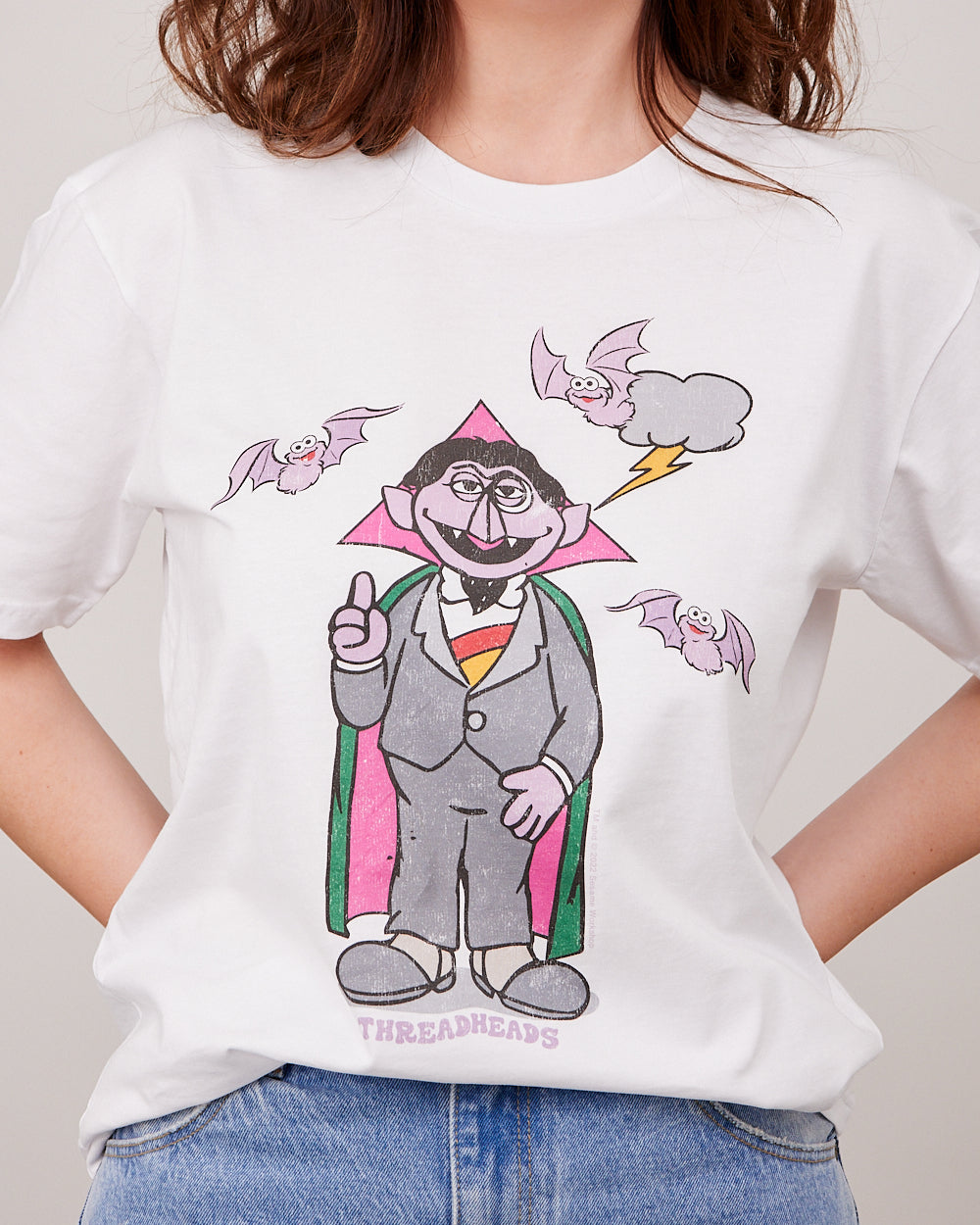 Count Von Count T-Shirt Australia Online #colour_white