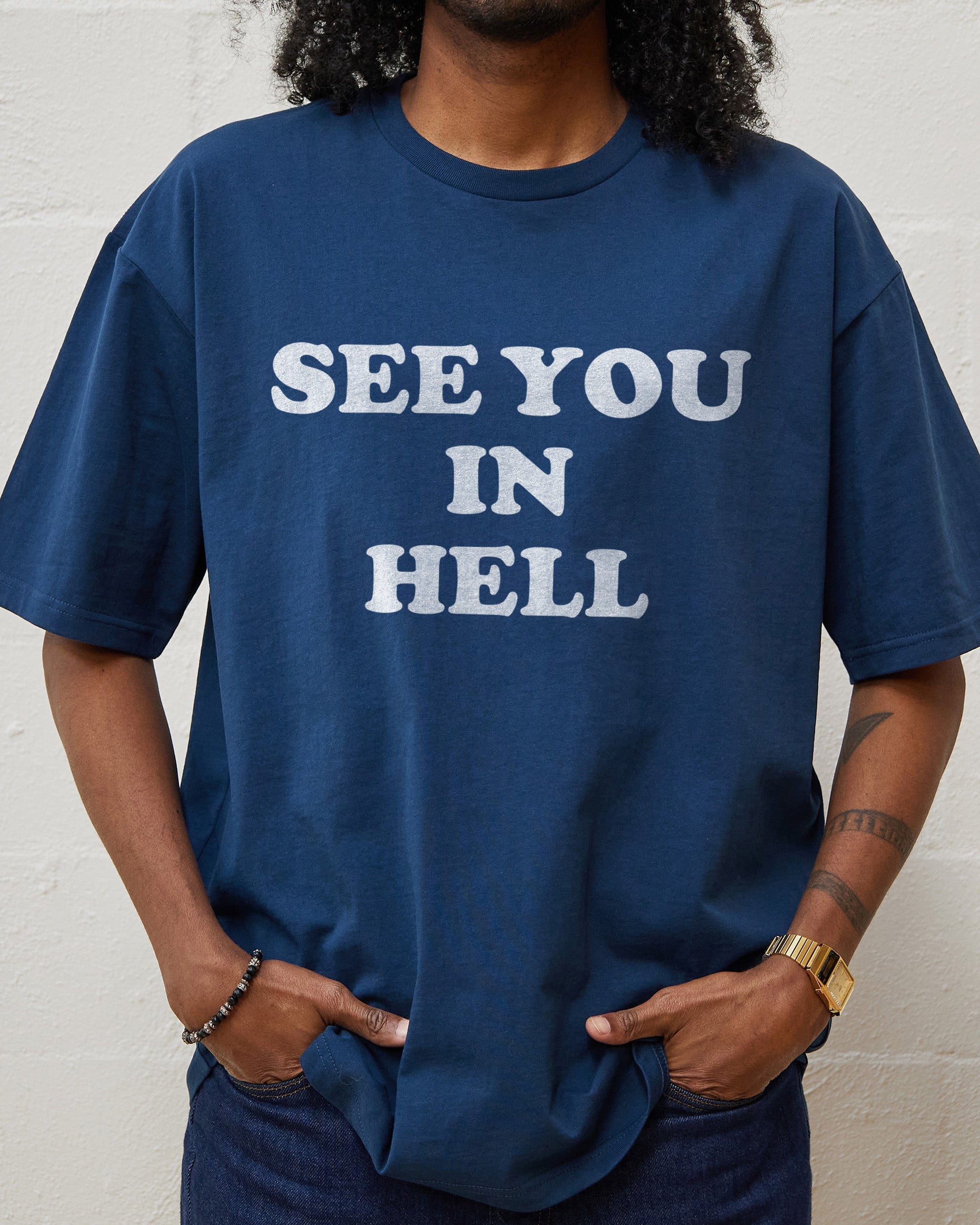 See You in Hell T-Shirt Australia Online #colour_navy