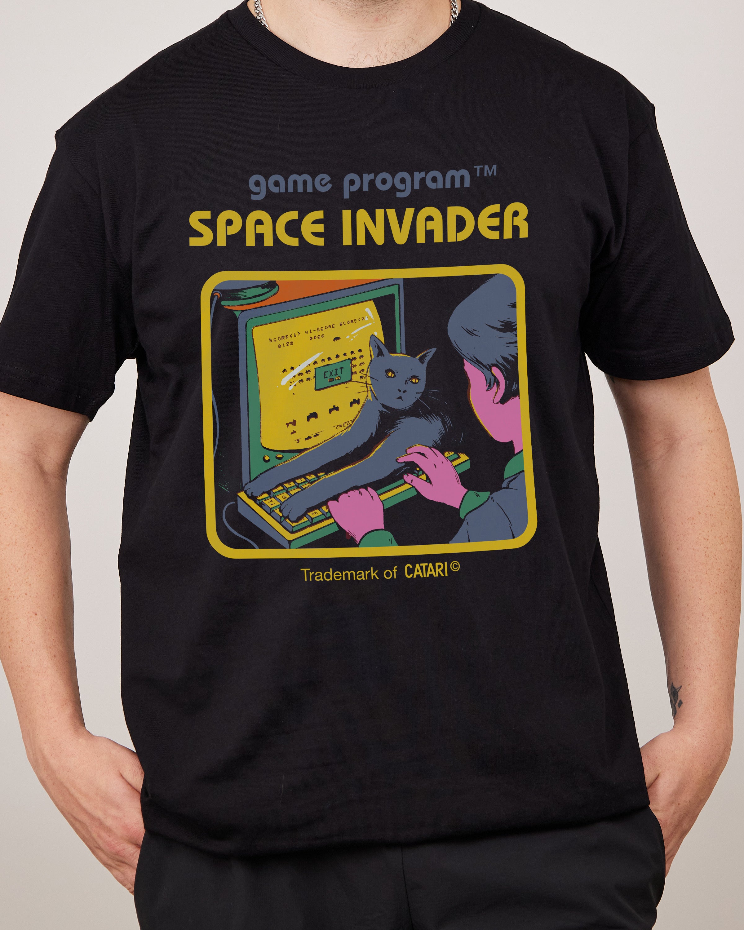 Space Invader T-Shirt Australia Online #colour_black