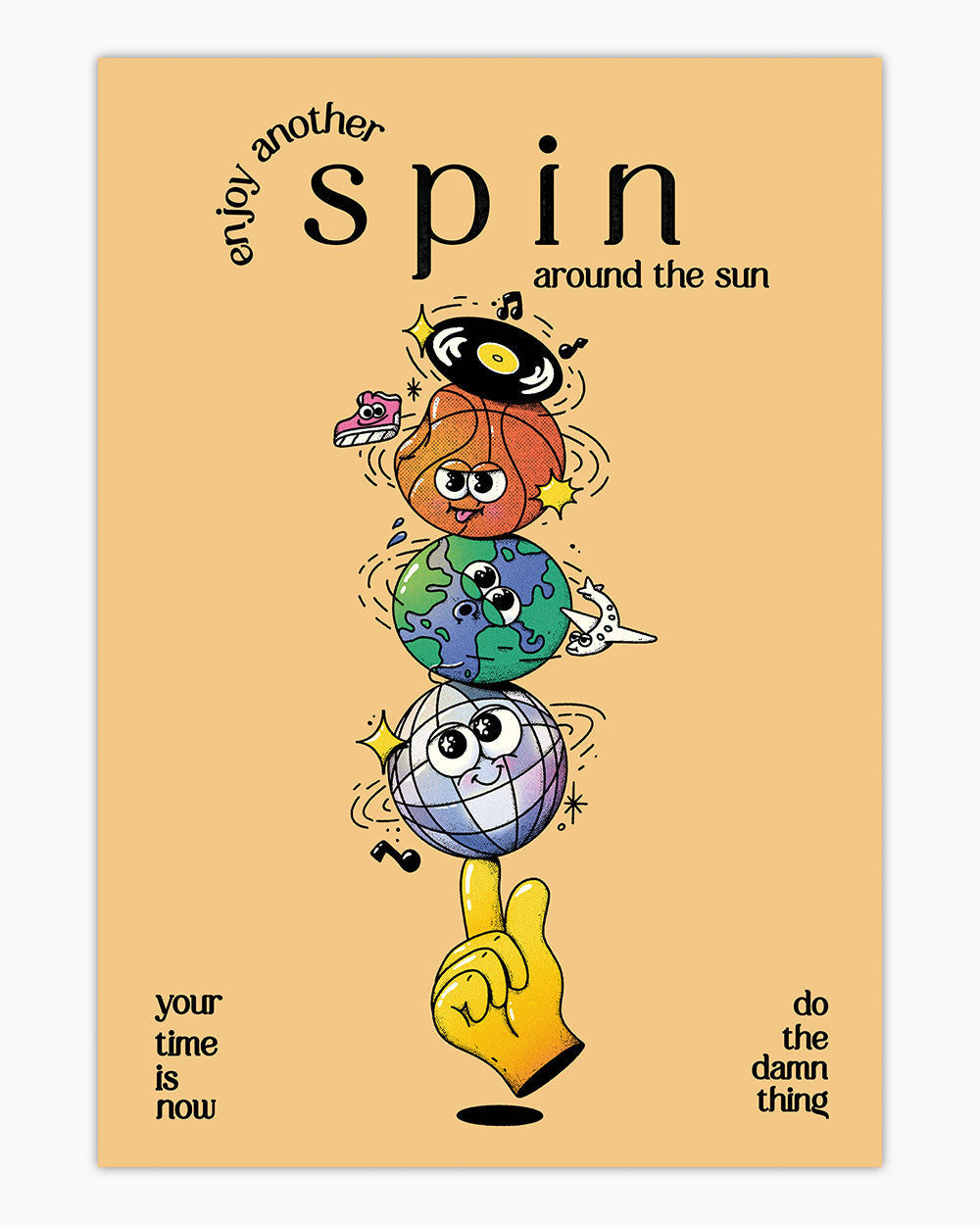 Spin Art Print #colour_Orange