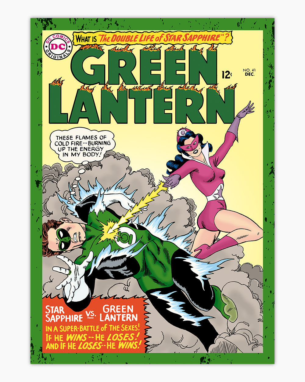 Star Sapphire VS Green Lantern Art Print #colour_Green