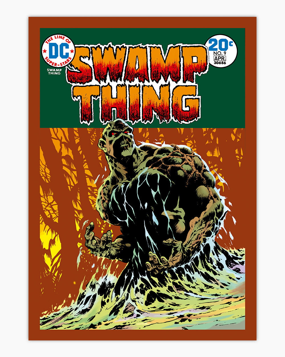 Swamp Thing Art Print #colour_Red