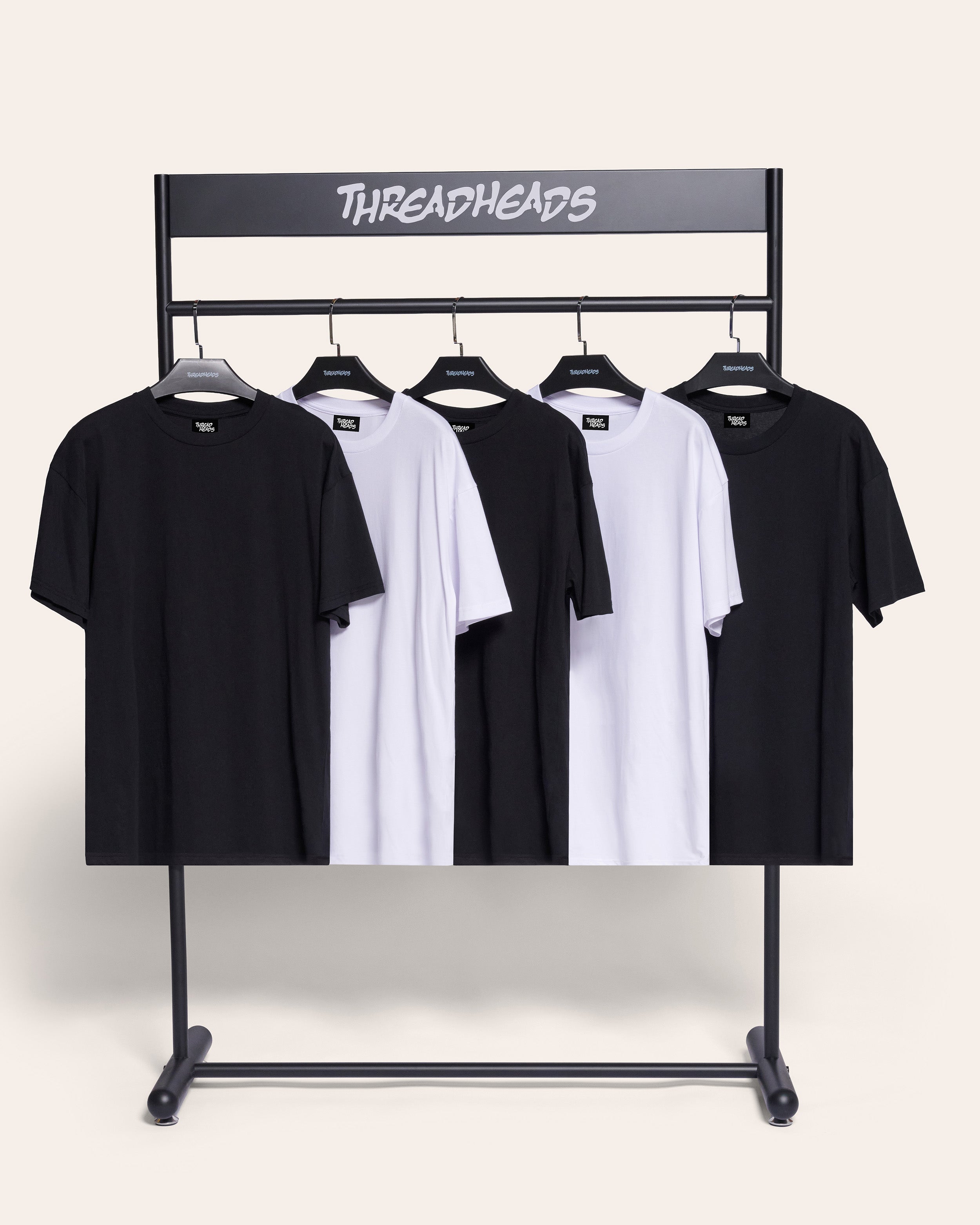 Classic Tee 5-Pack: Black & White