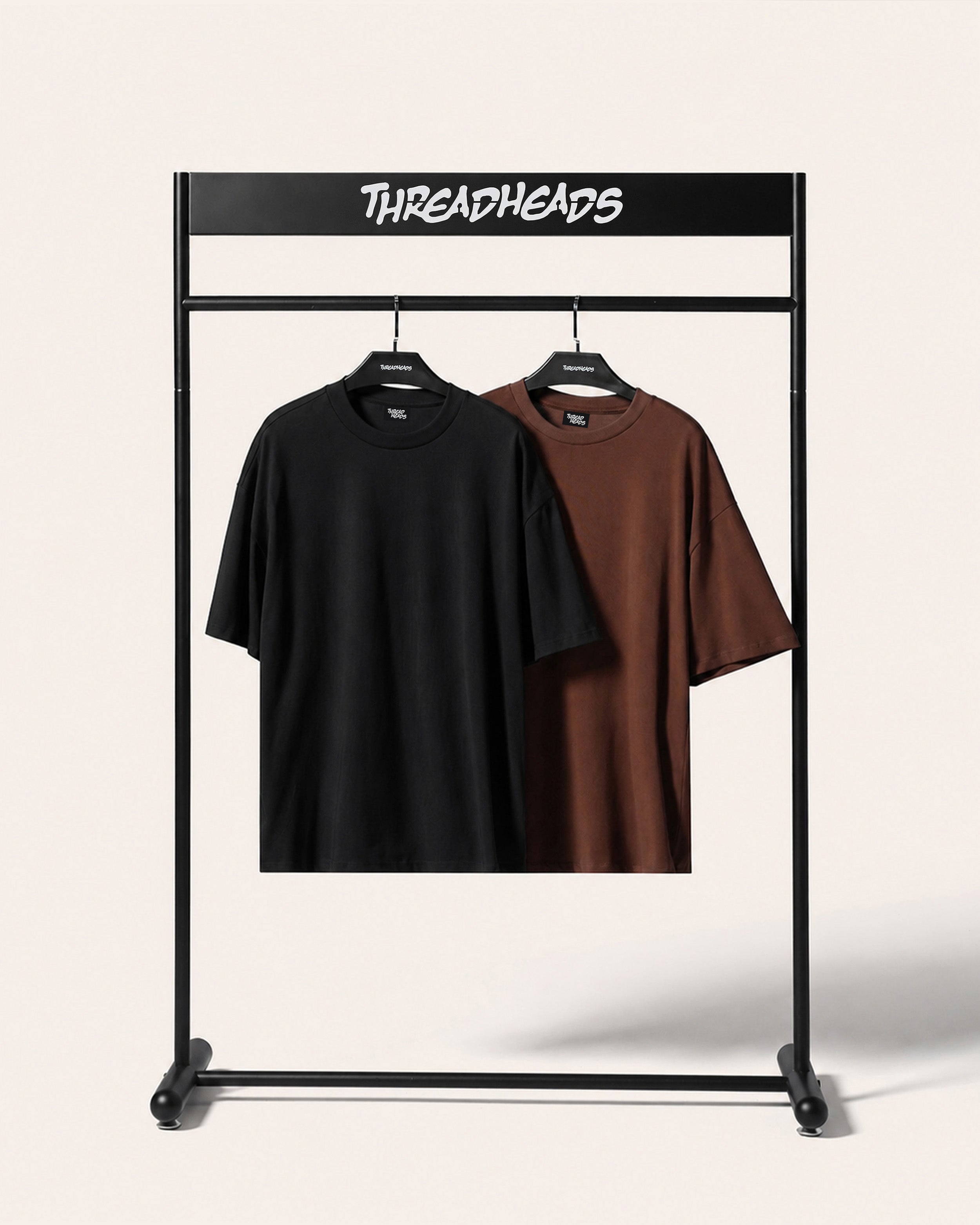 Oversized Tee 2 Pack: Black, Brown | Threadheads USA