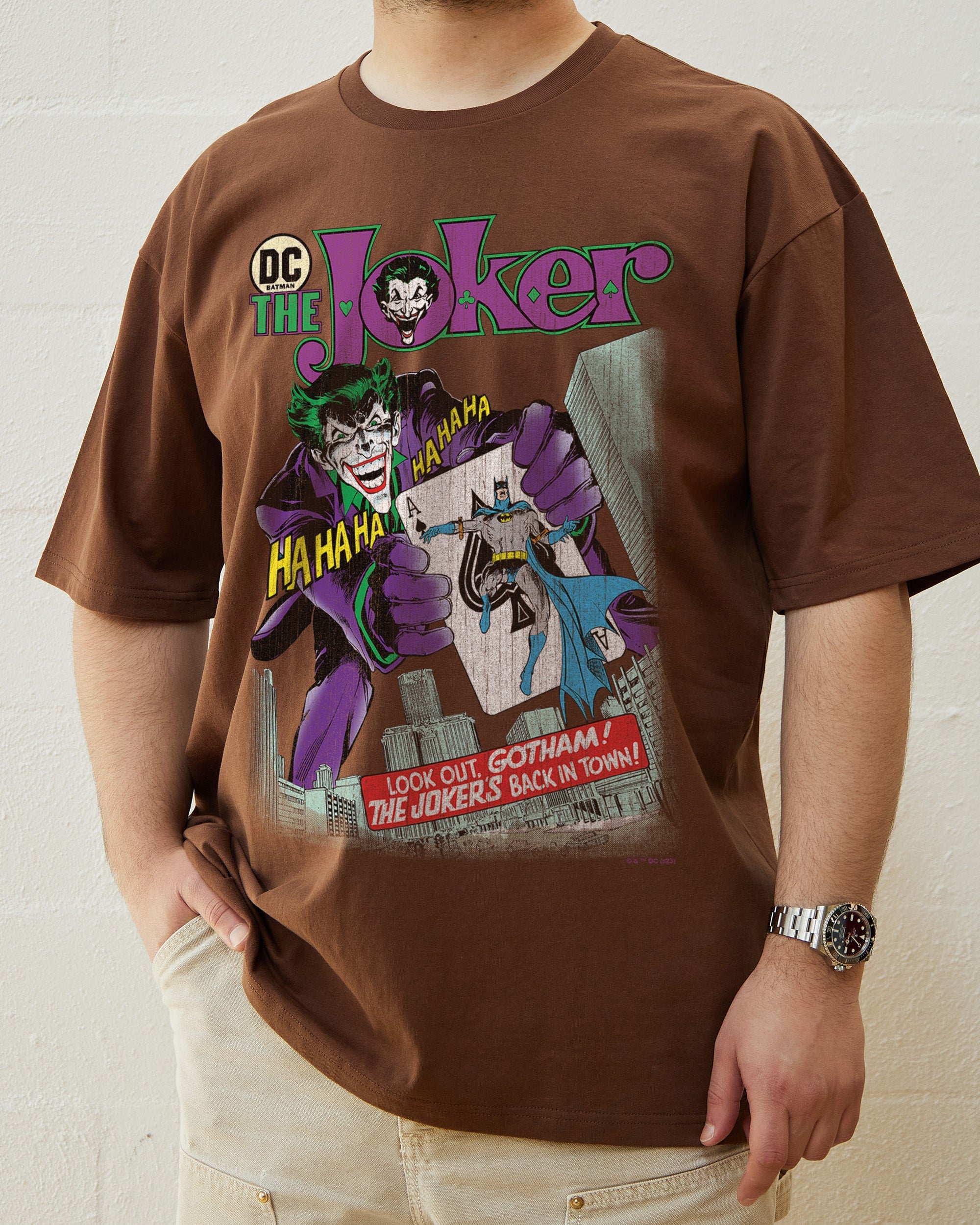 The Joker's Back In Town T-Shirt Australia Online Brown
