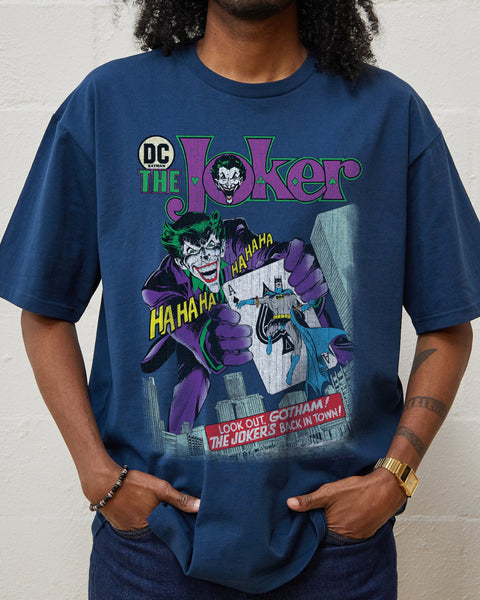 Batman Joker's Back In Town T-Shirt - DC Comics Graphic Tee, 100% Cotton, Small