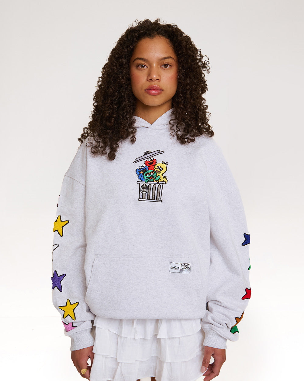 Tokyo Bin Party Grey Hoodie | Official Sesame Street Merchandise