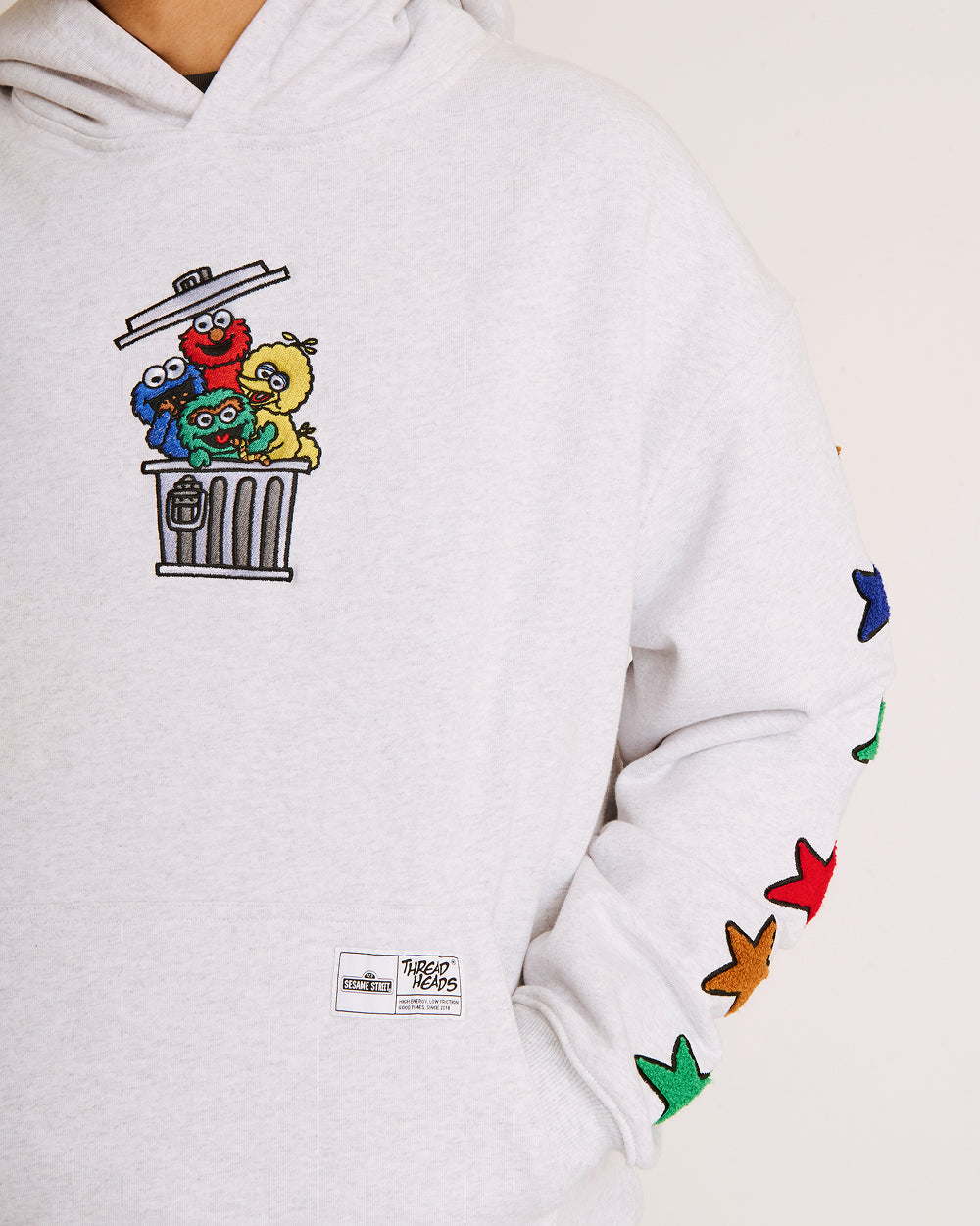 Tokyo Bin Party Grey Hoodie | Official Sesame Street Merchandise