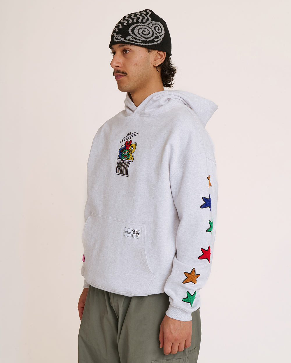 Tokyo Bin Party Grey Hoodie | Official Sesame Street Merchandise