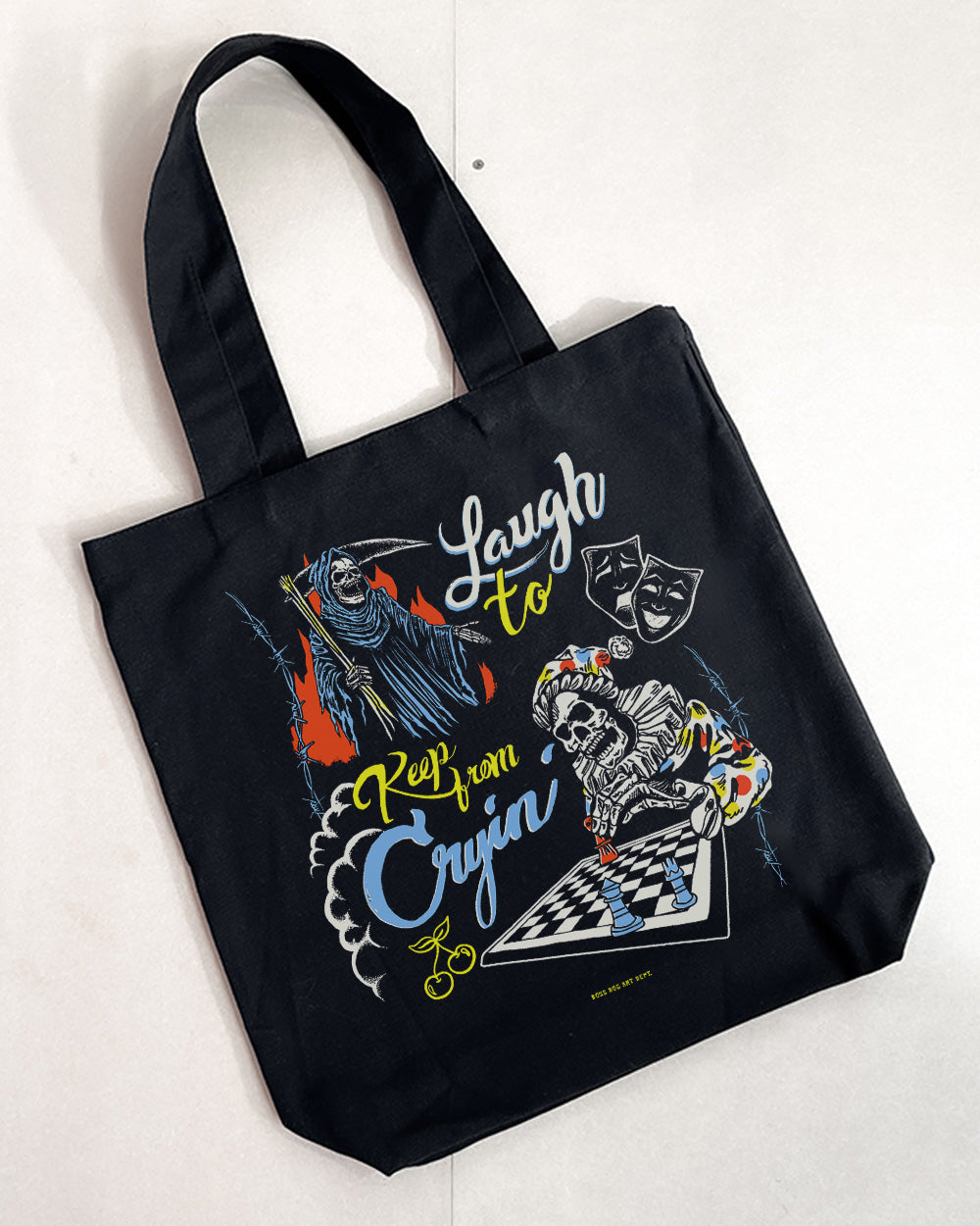 Laugh To Keep From Cryin' Tote Bag Australia Online #colour_black
